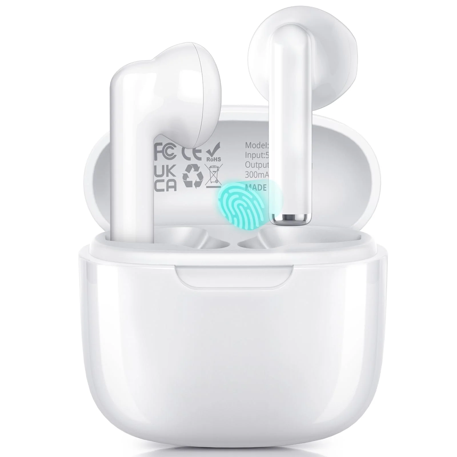 Ciciloud Bluetooth Kopfhörer, Kopfhörer Kabellos Bluetooth 5.3 mit 4 ENC Mikrofon, In Ear kopfhörer Bluetooth mit HiFi Stereo Tiefer Bass, IP7 Wasserdicht Kopfhörer Sport USB-C