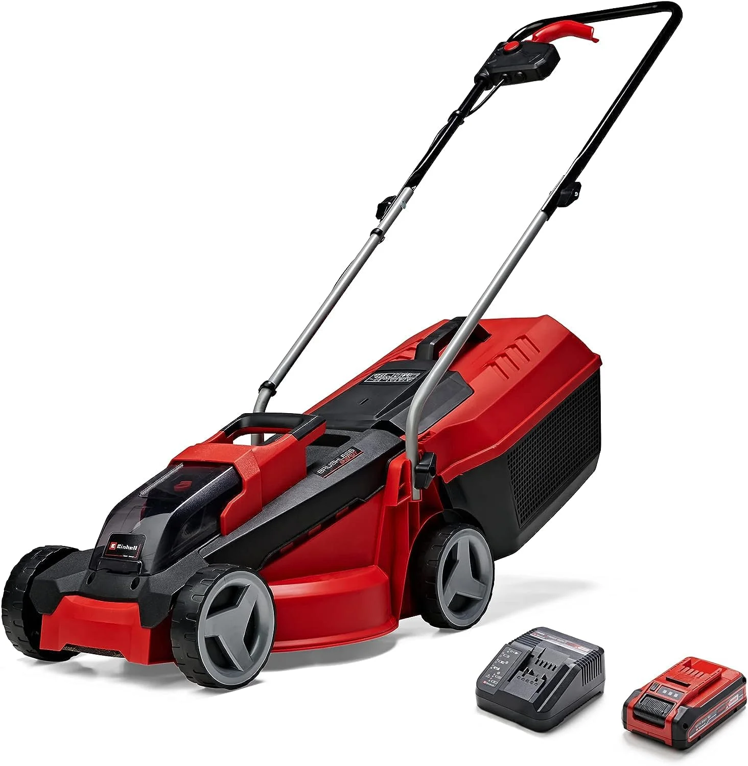 Einhell City Akku-Rasenmäher GE-cm 18/30 Li Kit Power X-Change (18 V, 30 cm Schnittbreite, bis 150 m², Brushless, 25L Fangkorb, 30-70 mm Schnitthöhe, inkl. 3,0 Ah Akku + Ladegerät)