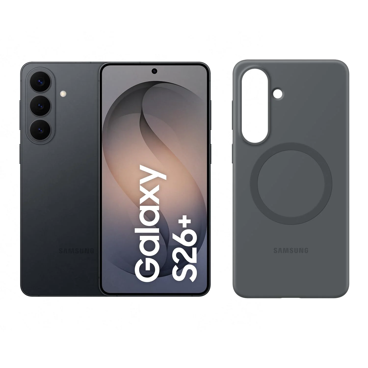 Samsung Galaxy S26+ AI Smartphone mit Galaxy AI, Ohne Vertrag, Handy mit Android, 12 GB RAM, 512 GB Speicher, AP Prozessor, Black, 3 Jahre Herstellergarantie, inkl. Silicone Magnet Case