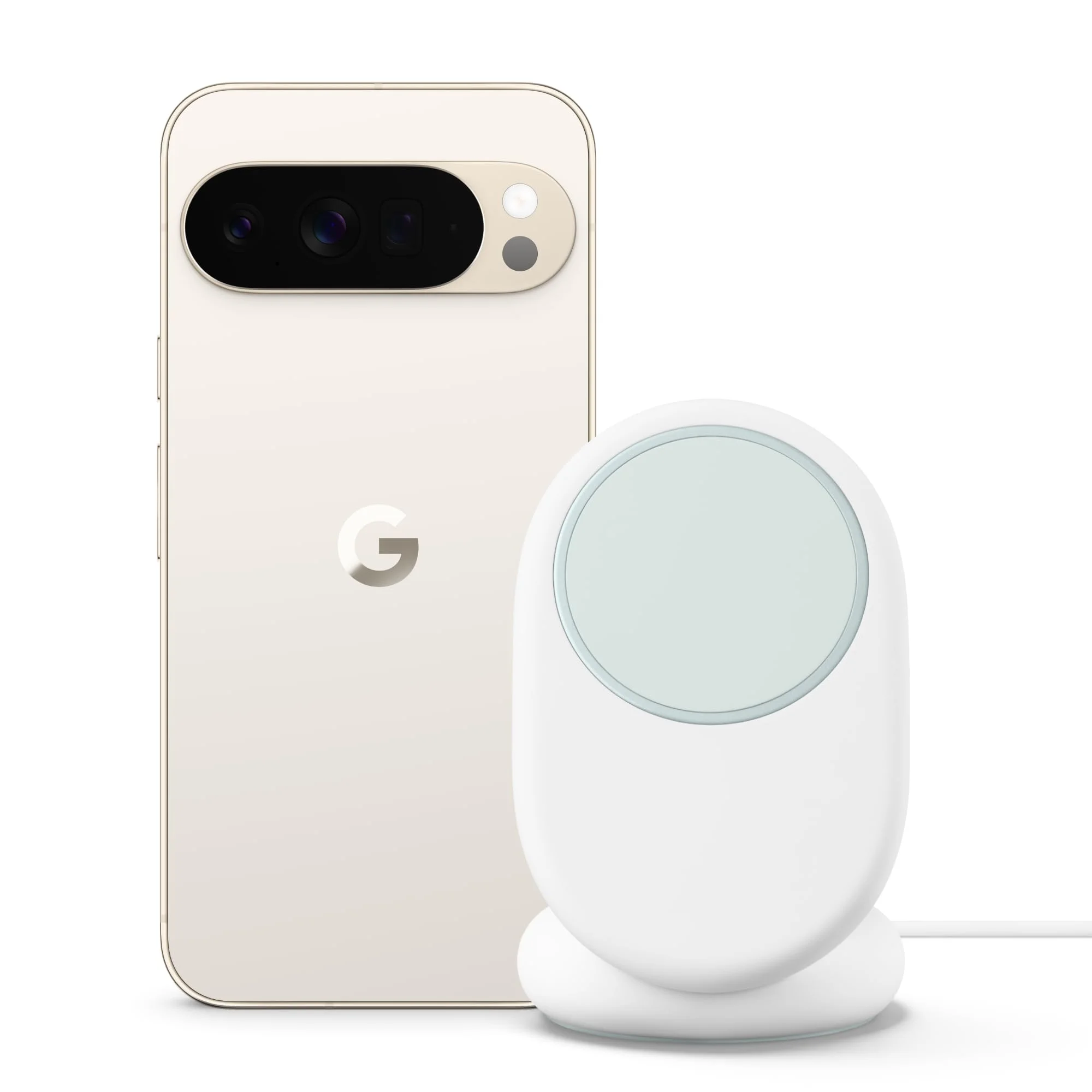 Google Pixel 10 Pro XL – Smartphone ohne SIM-Lock, mit Gemini, Dreifach-Rückkamera, mehr als 24 Stunden Akkulaufzeit und 6,8 Zoll großem Super Actua-Display – Porcelain, 256GB with Pixelsnap Charger