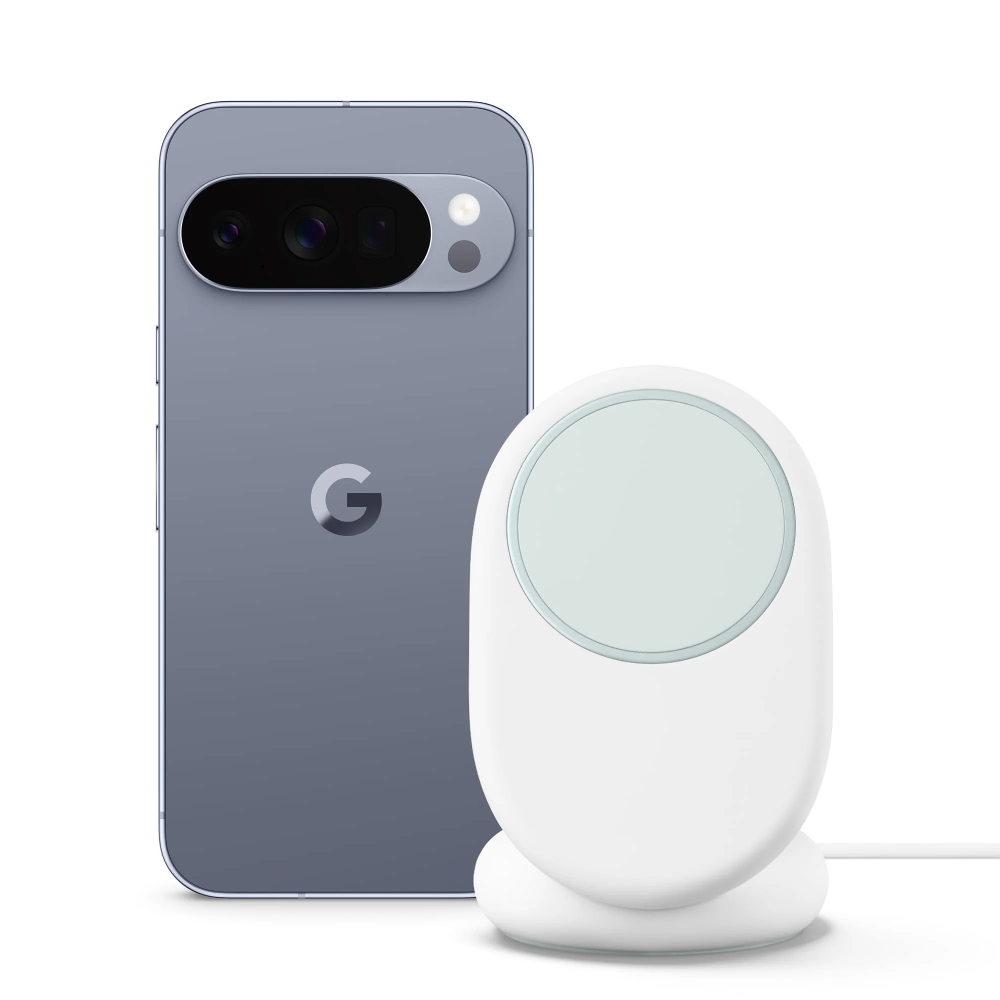 Google Pixel 10 Pro – Smartphone ohne SIM-Lock, mit Gemini, Dreifach-Rückkamerasystem, mehr als 24 Stunden Akkulaufzeit und 6,3 Zoll großem Super Actua-Display – Moonstone, 512 with Pixelsnap Charger
