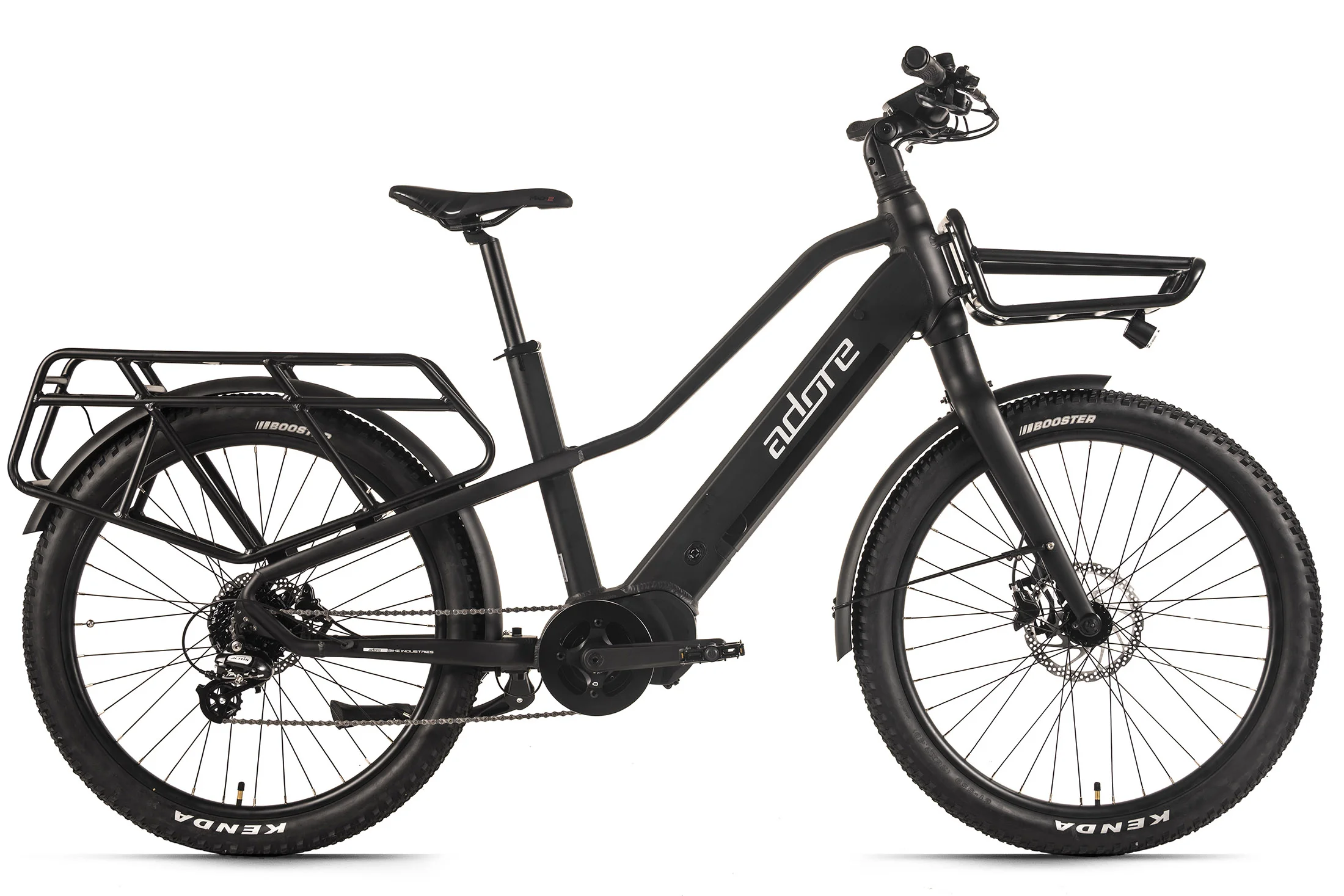 Adore E-Citybike Cargo Transportrad CX-501 26" Schwarz matt