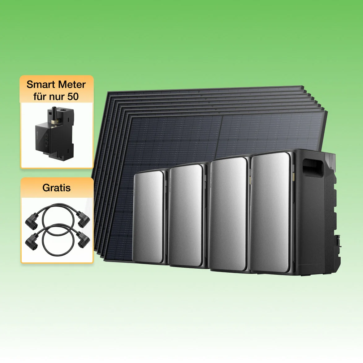 2 × EcoFlow STREAM Ultra + 2 × STREAM AC Pro + 8 × 450 W Starres Solarpanel