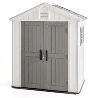 Kunststoff Gerätehaus "Hanoi", ca. 324 x 222 x 250 cm -  Weiß/Grau