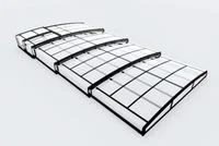 Poolüberdachung "Aqualina" aus Aluminium, ca. 8,81 x 4,26 x 0,92 m