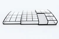 Poolüberdachung "Aqualina" aus Aluminium, ca. 6,63 x 3,26 x 0,8 m