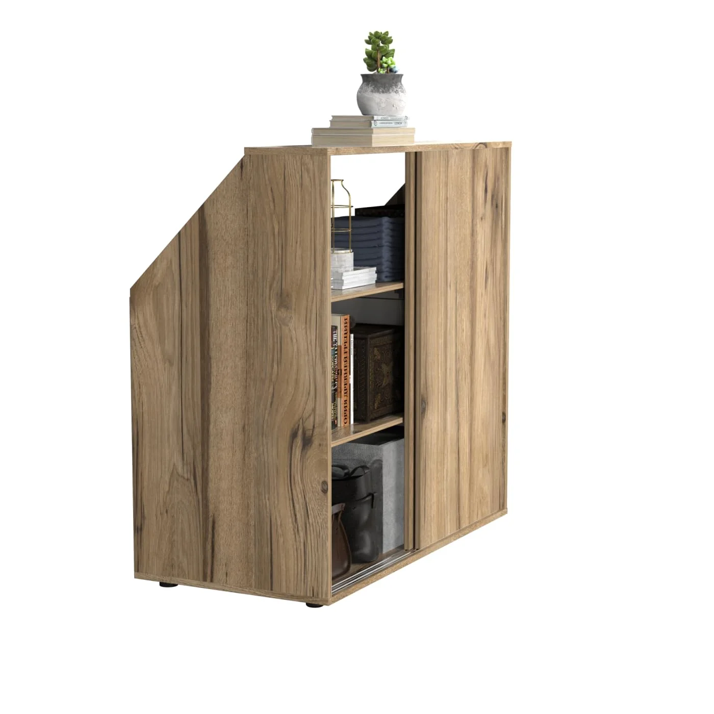 VDD – Fachschrank – Kleiderschrank – Aufbewahrungsschrank – Schrägwandschrank – Eiche