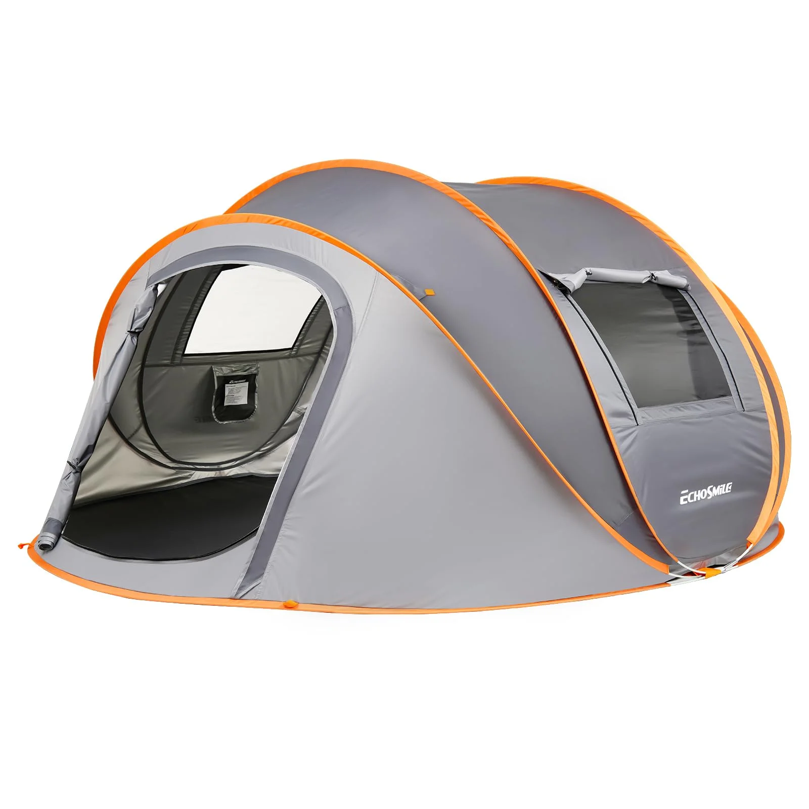 EchoSmile Pop up Zelt 4-8 Personen, Wurfzelt Wasserdicht mit 2 Belüftungsfenstern, Familienzelt &amp; Campingzelt für Picknick, Wandern und Outdoor Aktivitäten