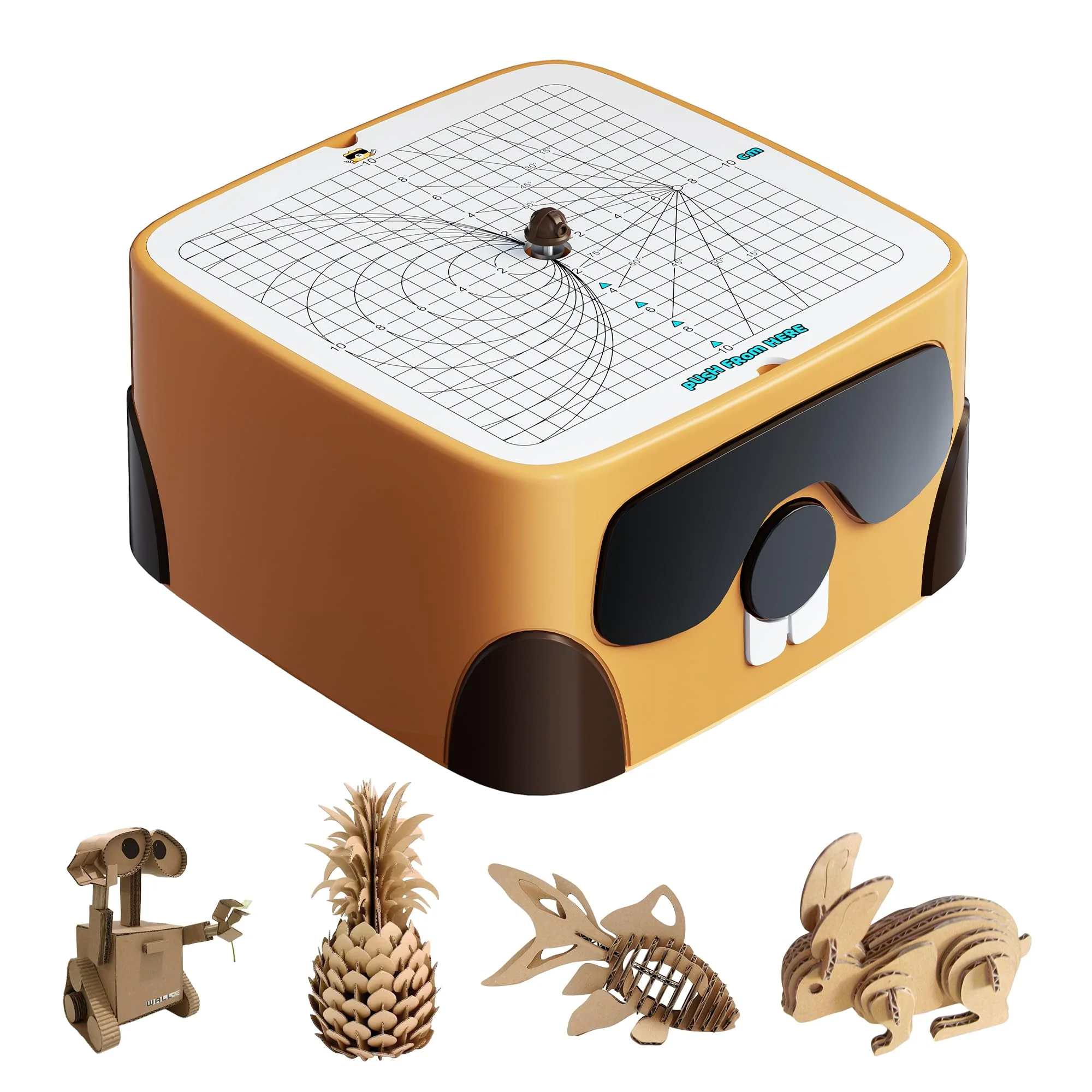 BeaverBot Elektrischer Kartonschneider für Kinder, Sicherer Cardboard Cutter, STEAM Lernspielzeug für Jungen und Mädchen ab 5 Jahren, Upcycling-Werkzeug für DIY Technik und Kreativität