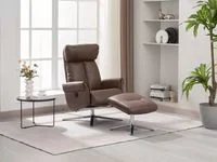 Elektrisch verstellbarer Relaxsessel mit Hocker, ca. 106,5 x 71,5 x 88 cm - Braun