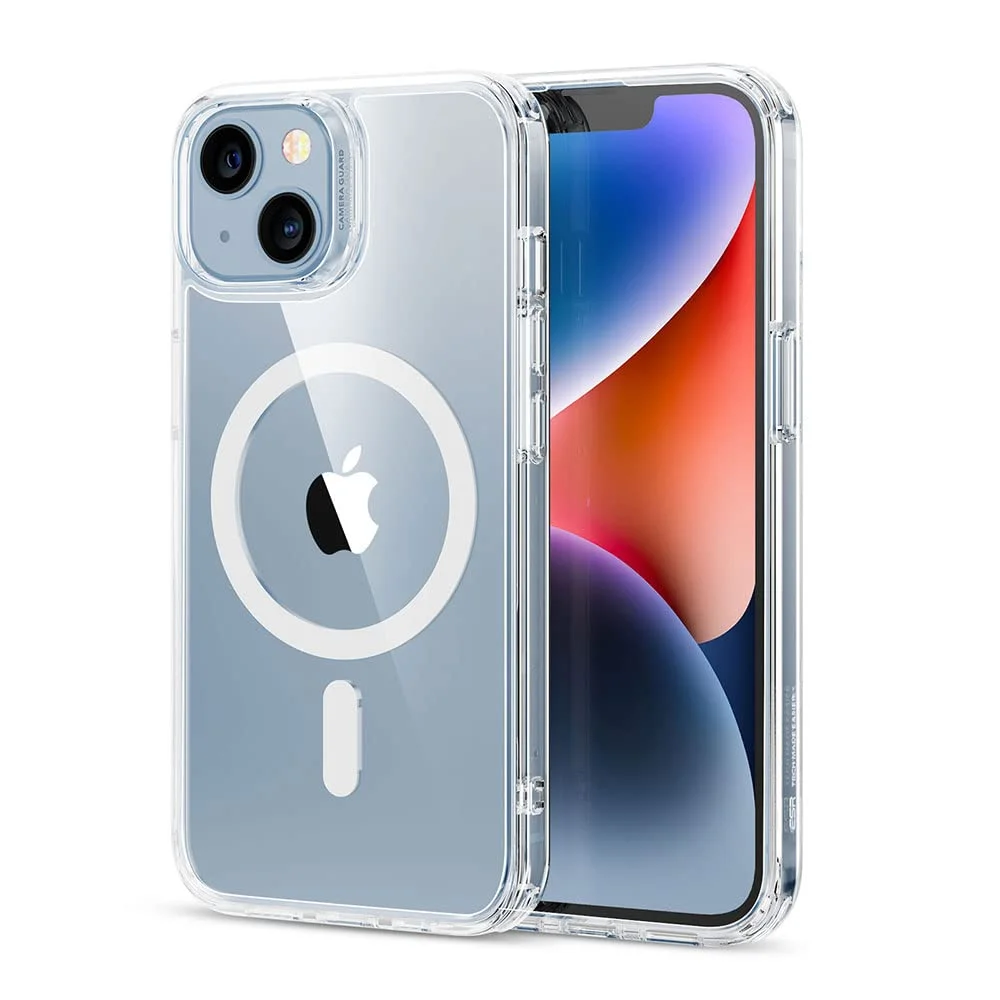 ESR für iPhone 14 Hülle/iPhone 13 Hülle, Kompatibel mit MagSafe, Classic Hybrid Magnet Handyhülle iPhone 14/13 Case Militärnorm Sturzschutz Kratzfeste Rückseite, Klar