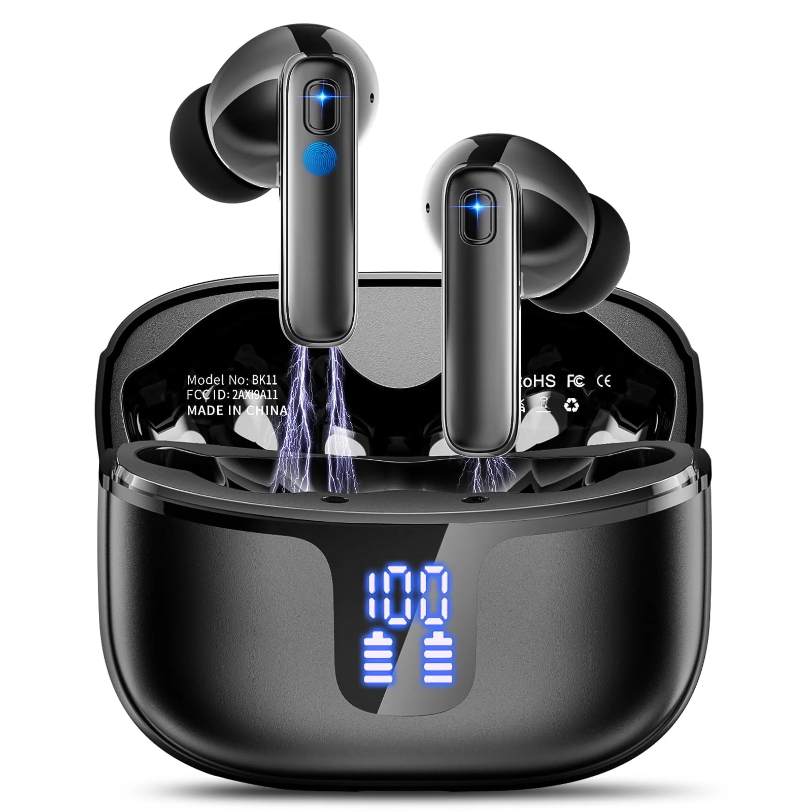 Motost Bluetooth 5.4 Kopfhörer, In Ear Kopfhörer Kabellos Bluetooth 2026 Neu Kabellose Kopfhörer mit 4 ENC Mic, 6D Tiefer Bass, 42 Std Noise Cancelling Ear Buds, IP7 Wasserdicht Sport Ohrhörer, USB-C