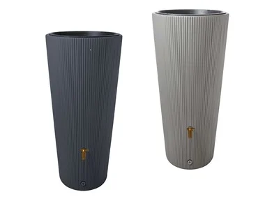 4rain Regentonne "VASO 2in1 Decor", Volumen 220 Liter, Höhe 120 cm, inkl. Pflanzschale