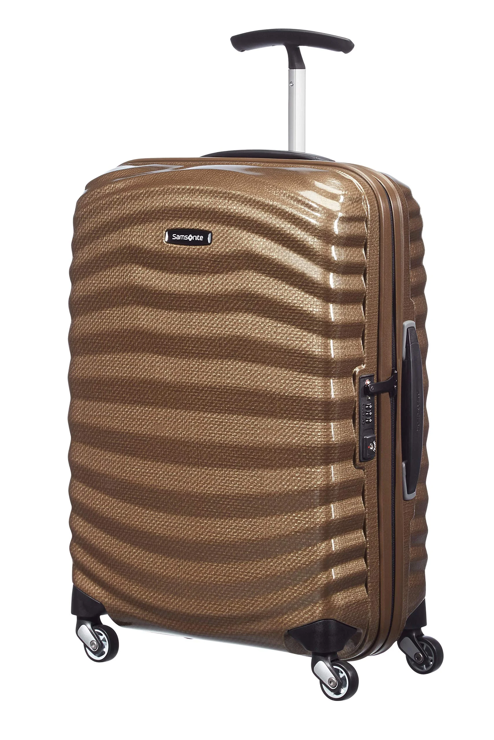 Samsonite Lite-Shock - Spinner S, Handgepäck, 55 cm, 36 L, Braun (Sand)
