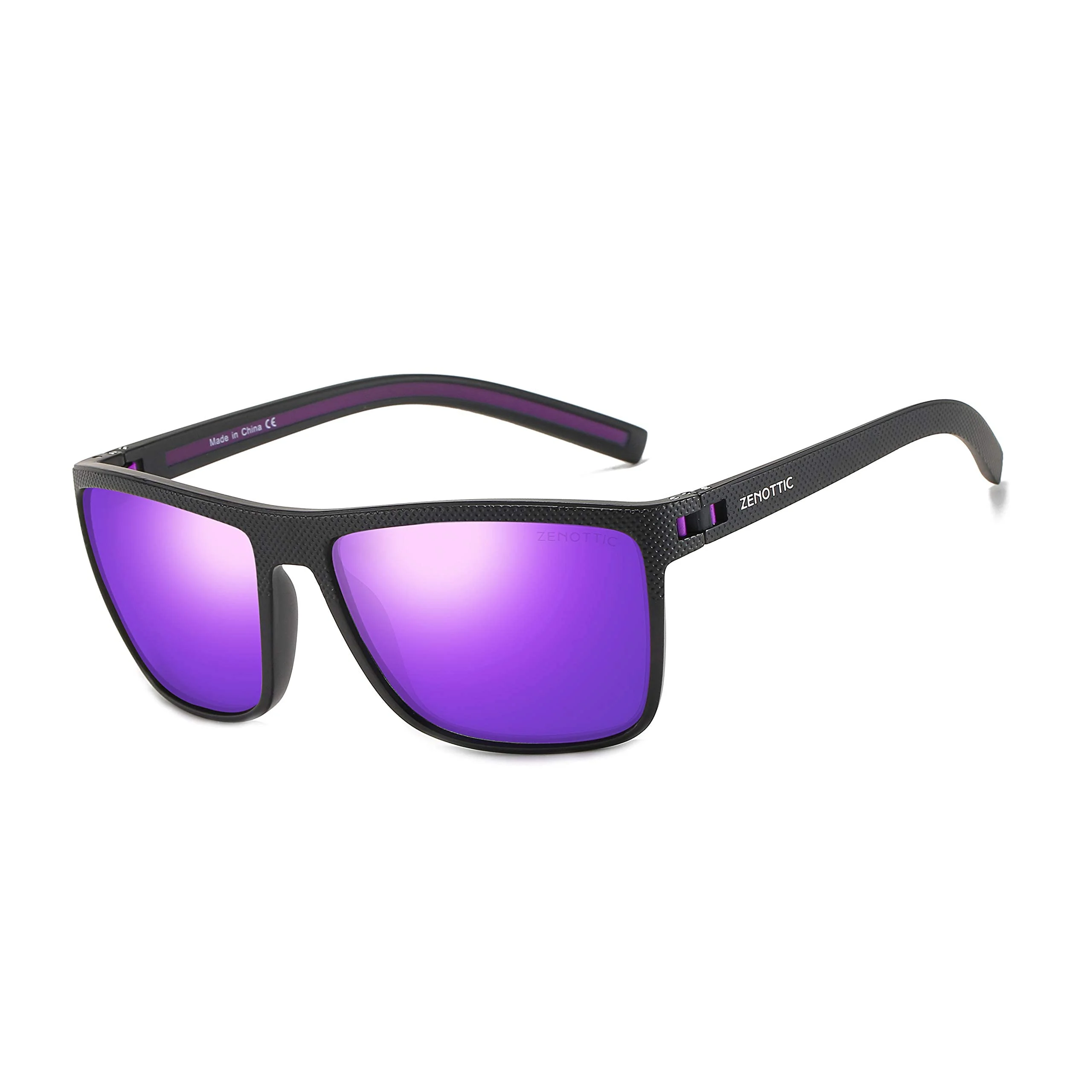 ZENOTTIC Polarisierte Sonnenbrille Herren Leichte TR90 Rahmen UV400 Schutz Quadrat Sonnenbrillen