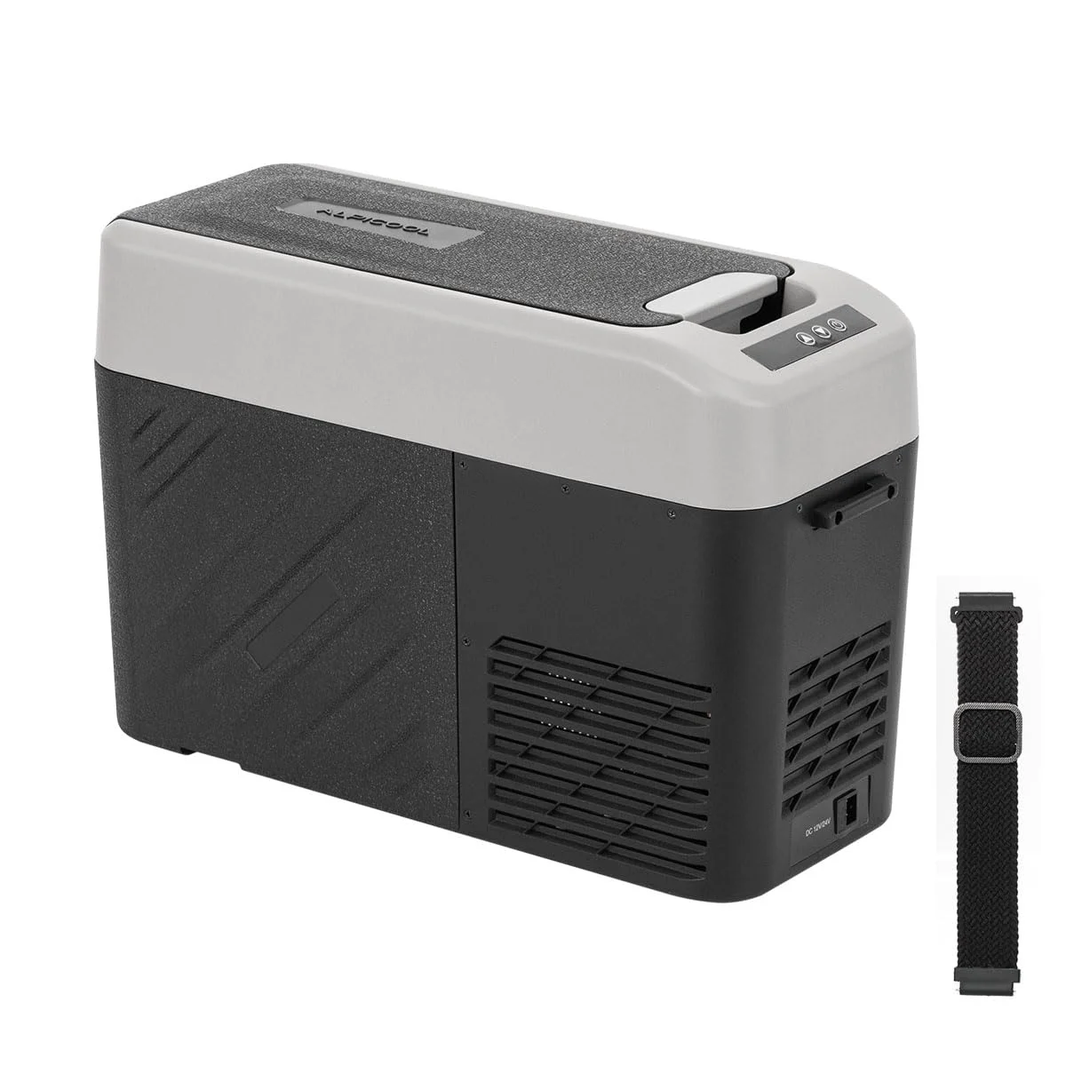Alpicool KCF15 15L Kompressor Kühlbox Tragbar für Auto, LKW, Kompakter Camping Kühlschrank 12/24V DC Kühlbox für Reisen, Lebensmittel & Getränke, Leichtes Design