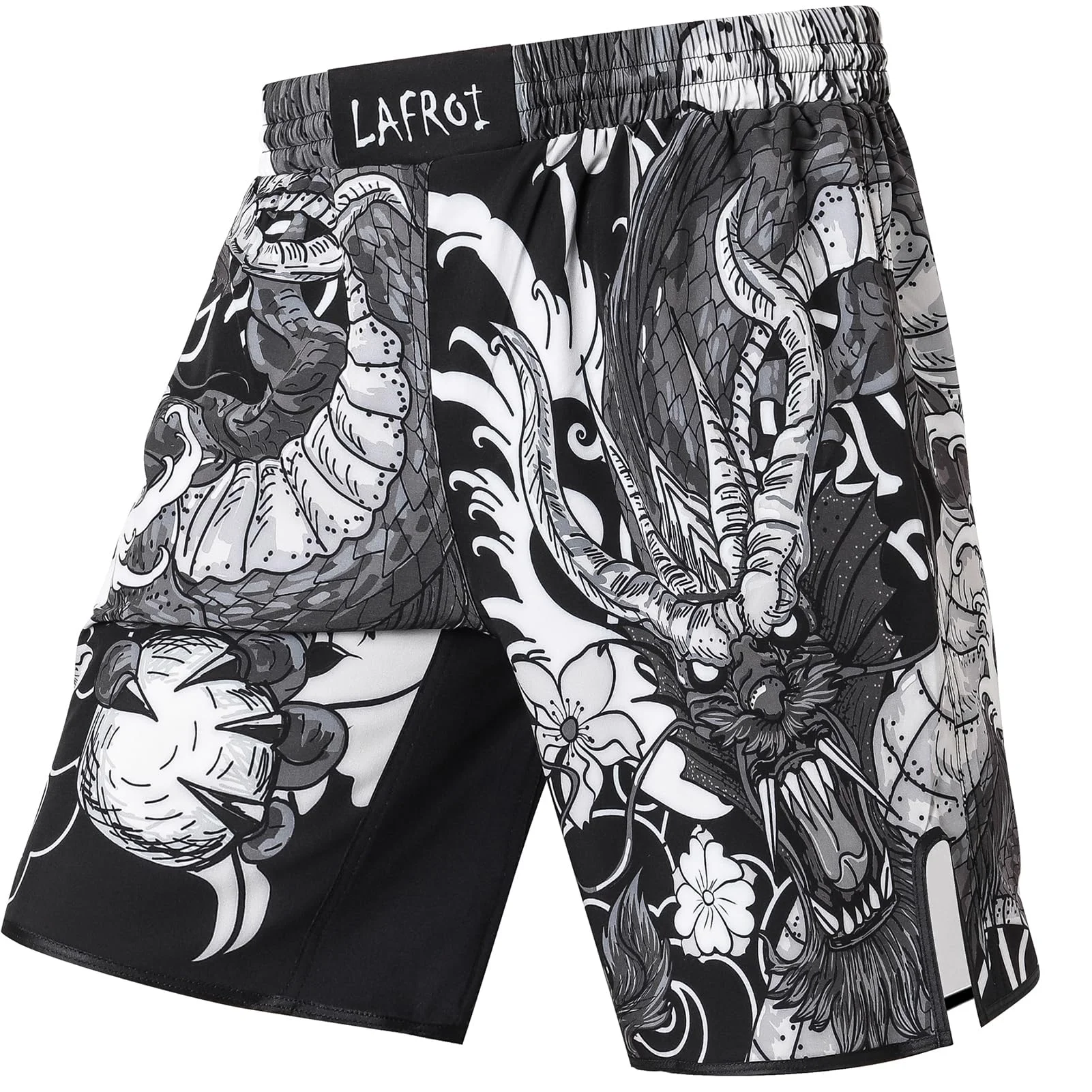 LAFROI Herren Jiu Jitsu MMA Cross-Training Box Shorts Trunks Fight Wear-QJK06