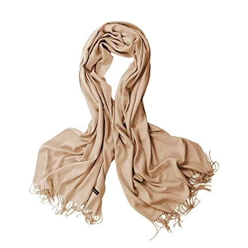 CYZLANN Damen-Schals, weiche Schals und Wraps, Kaschmir-Haptik, Schals für Damen und Herren, Cremeweiß, Einheitsgröße