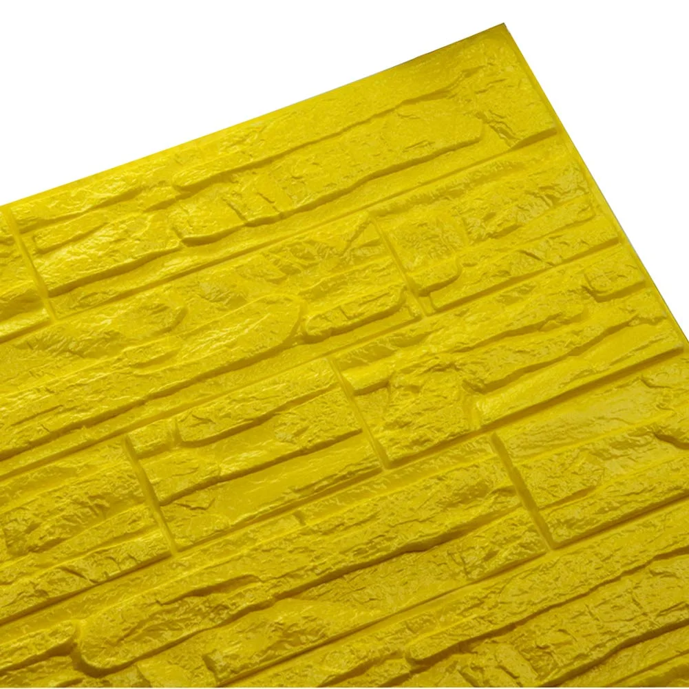 Ray-Velocity 3D Fliesenaufkleber, DIY Wasserdicht Selbstklebend Wandaufkleber für Schlafzimmer Wohnzimmer TV Wand Hintergrund Kinderzimmer Bad oder Küche Dekoration (Gelb, 12 Stück)