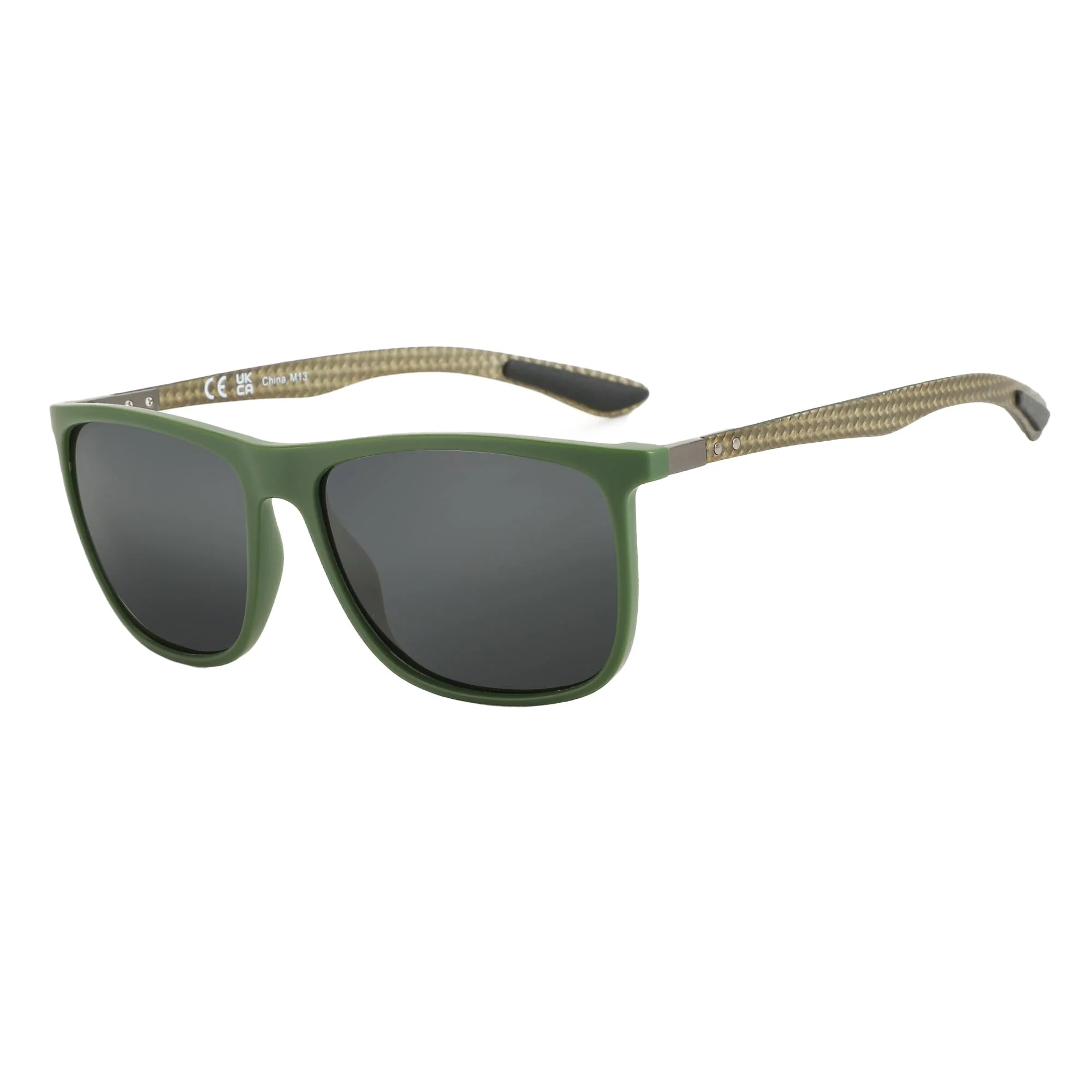 ZENOTTIC Polarisierte Sonnenbrille Herren Kohlefaser Bügel Quadratische Sonnenbrille Fahren Angeln Golf Sport UV400 Schutz