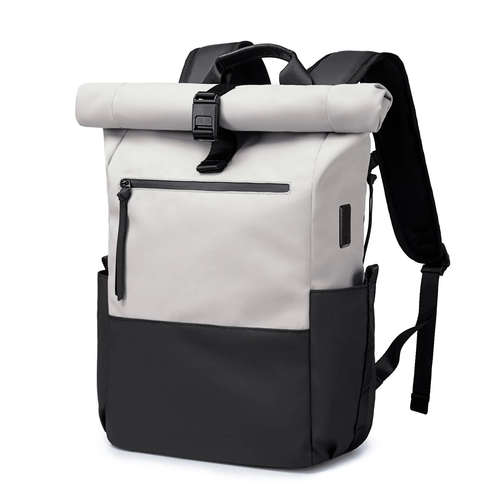 BJIAX Rolltop Rucksack Damen Herren Großer Laptop Rucksack Wasserdichter mit Computerfach 16 Zoll Rucksäcke Schulrucksack Wasserfester Reiserucksack Handgepäck Flugzeug Arbeit Reisen