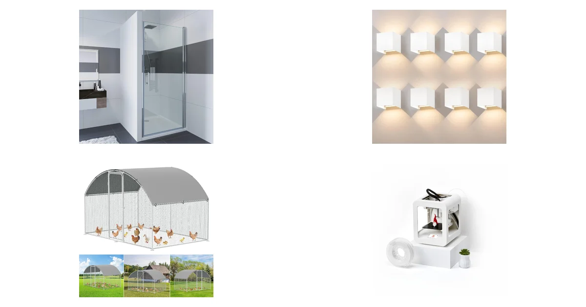 IMPTS Duschtür 100 cm Pendeltür und LED Außenwandleuchten 8er Set Blitzangebot 03.05.2026