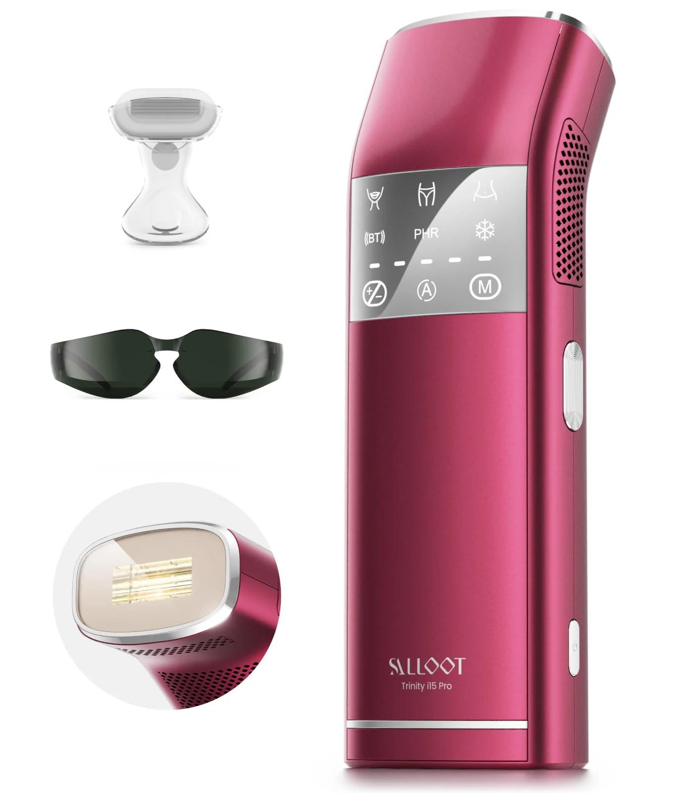 27J Duale Lichter 100W, Vierfach-Impuls IPL Geräte Haarentfernung, 16,6 cm² Saphir Eis-Kühlung 2°C, PHR-Modus, Dauerhaft Haarentfernung Laser für Frauen, Gesicht, Körper, Bikinizone, Beine, Achseln