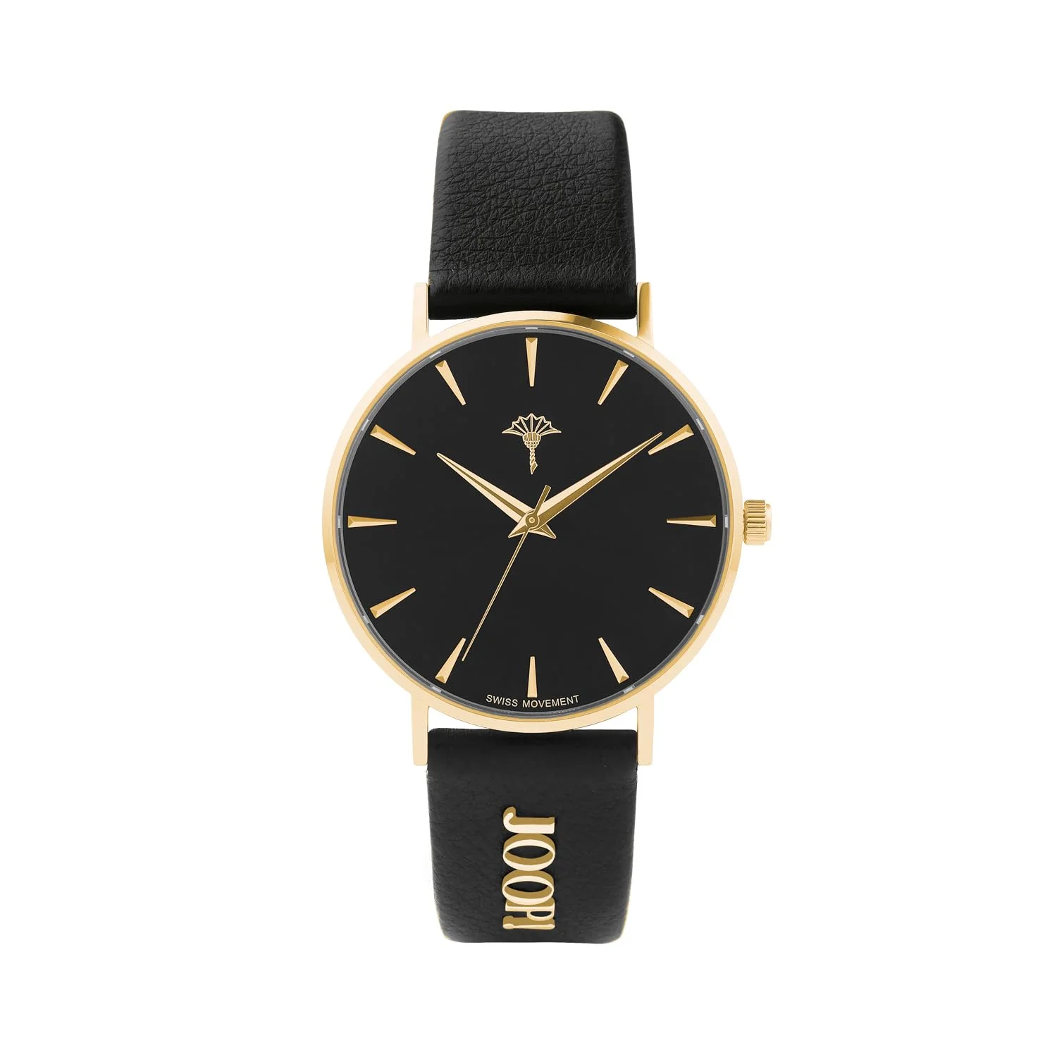 Joop! Armbanduhr für Damen, Quarzuhr Analog, mit Leder Armband, Gold, 5 bar Wasserdicht, End of Life System, Kommt in Uhren Geschenk Box, 2028263