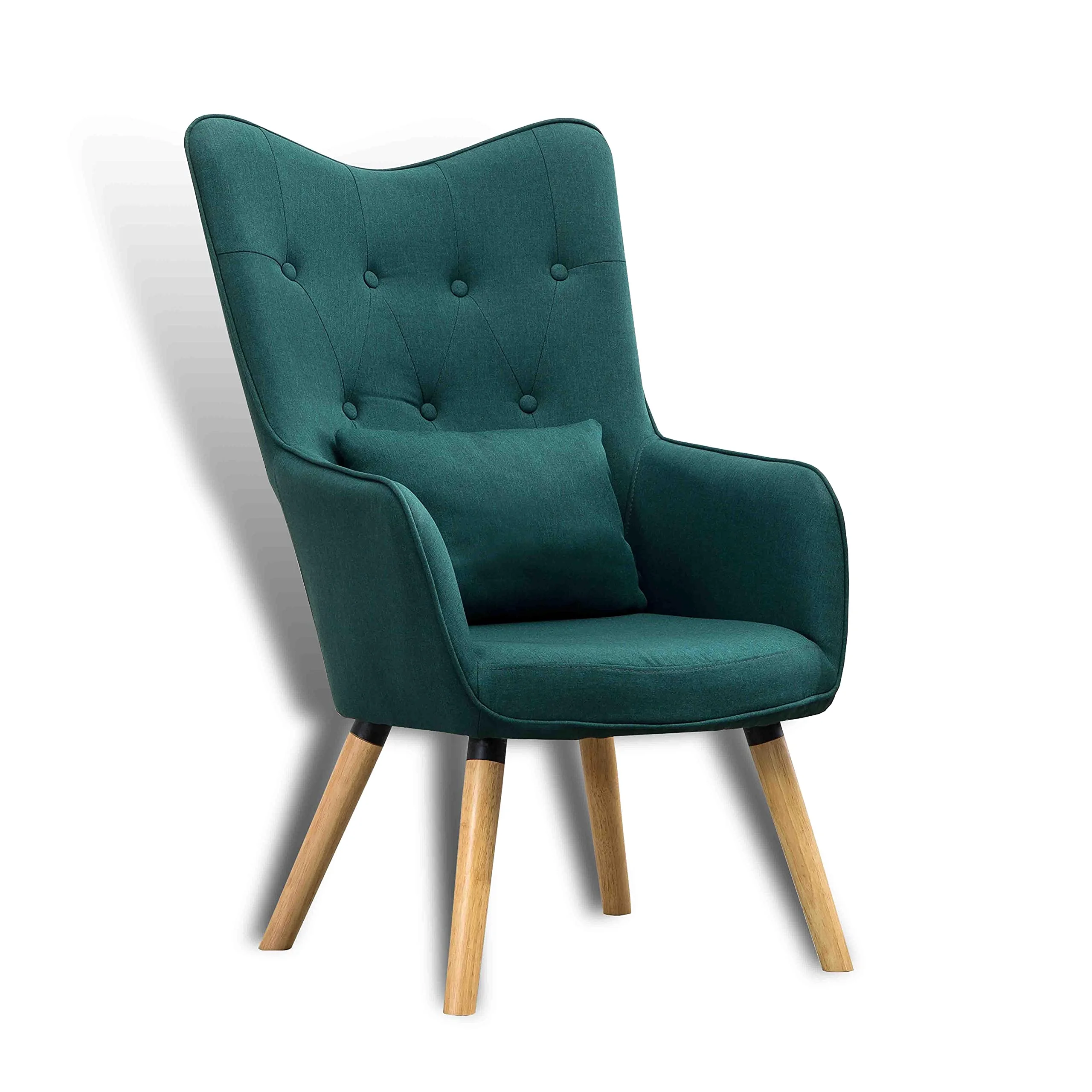 ESTEXO Fernsehsessel TV Sessel Lounge Relaxsessel Polstersessel Lesesessel Stoff Kissen Dunkelgrün