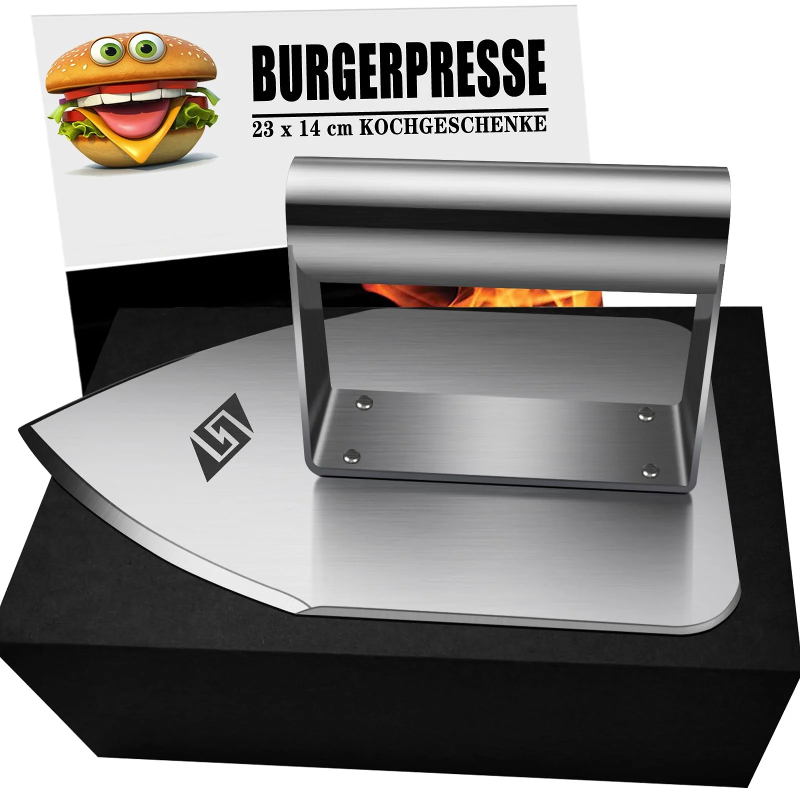 STEVEN-BULL S Smash Burgerpresse, Edelstahl Burger Smasher, Lustige Burgerpresse, Männer Geschenke,Papa Geschenk