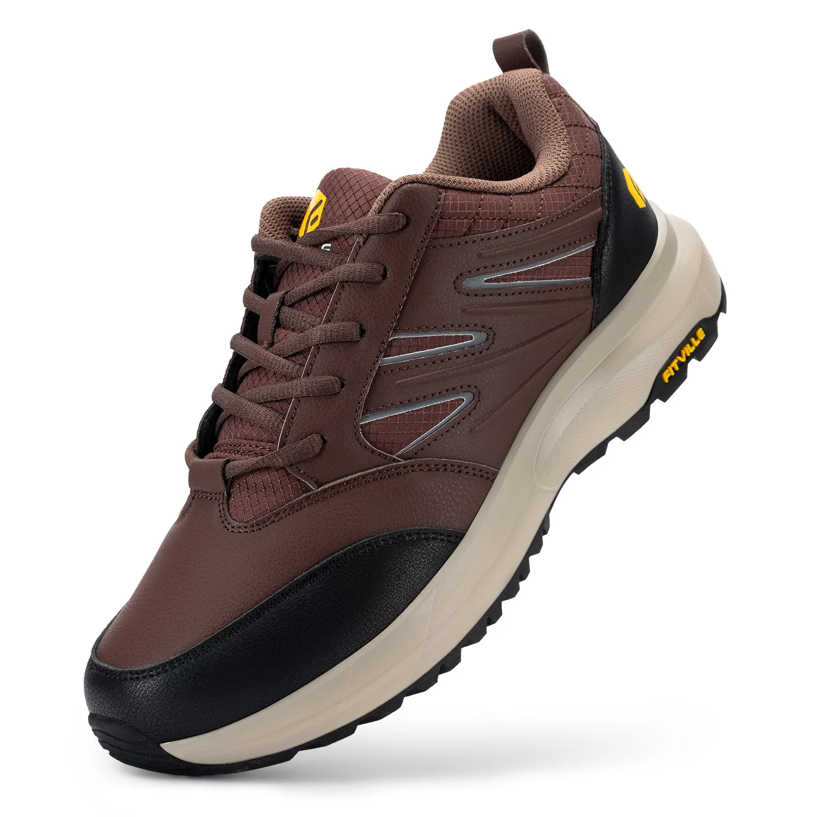 FitVille Extra Weit Wanderschuhe Herren Wasserdicht Wanderhalbschuhe rutschfest Trekkingschuhe für Alle Wetterbedingungen Outdoor Schuhe mit Fußgewölbestütze Gr.39.5-50