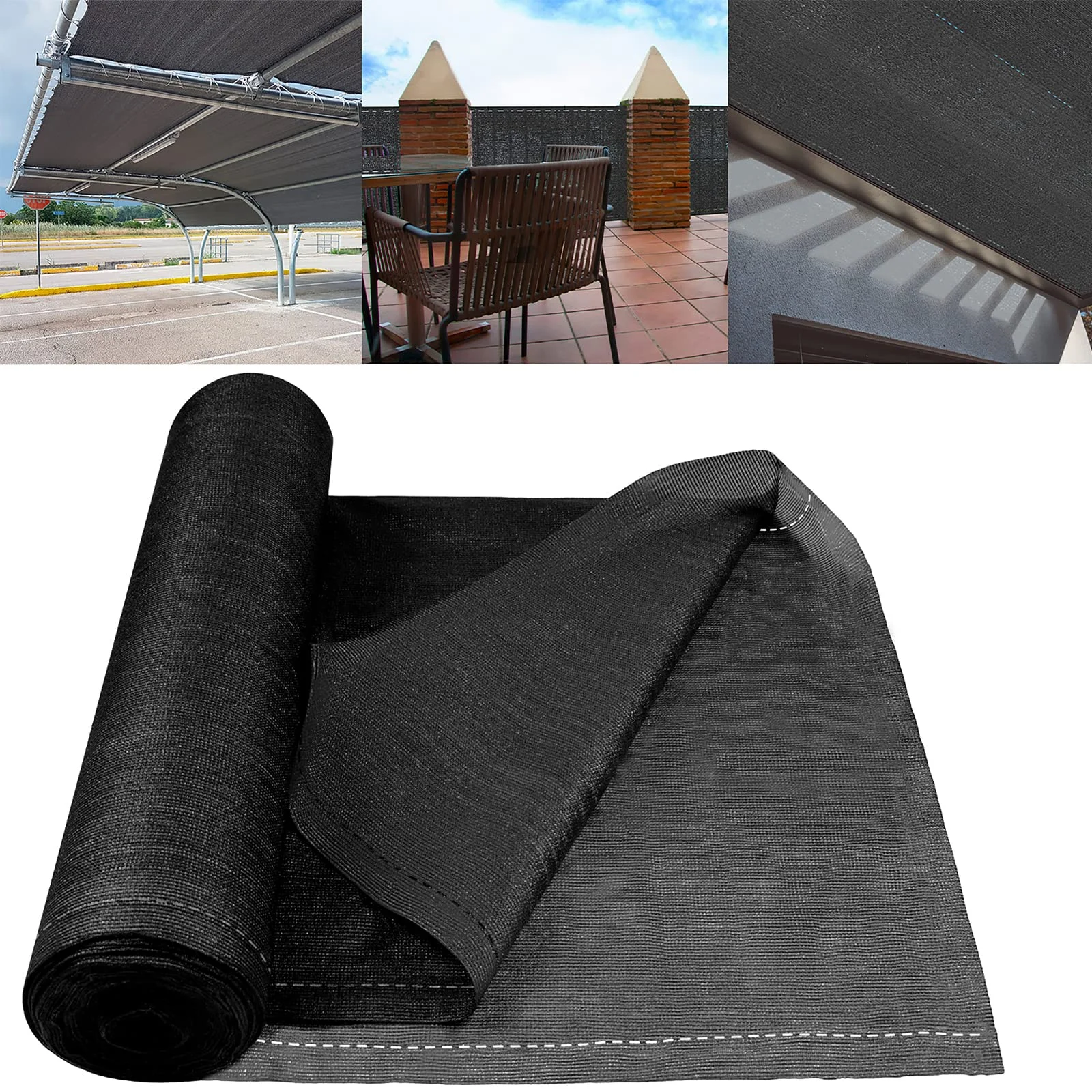 ACXIN Schattiernetz Schattierwirkung & Sichtschutz | UV-Schutz & Witterungsbeständig | Perfekt für Garten, Gewächshaus & Terrasse | Sonnenschutz | Meterware (1,2m*10m, Anthrazit)