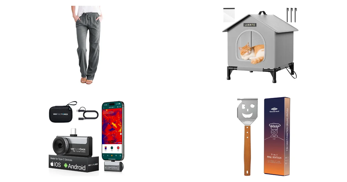 Top-Angebote am 05.05.2026: Leinenhose Damen von Tincini und Outdoor-Katzenhaus bei Amazon