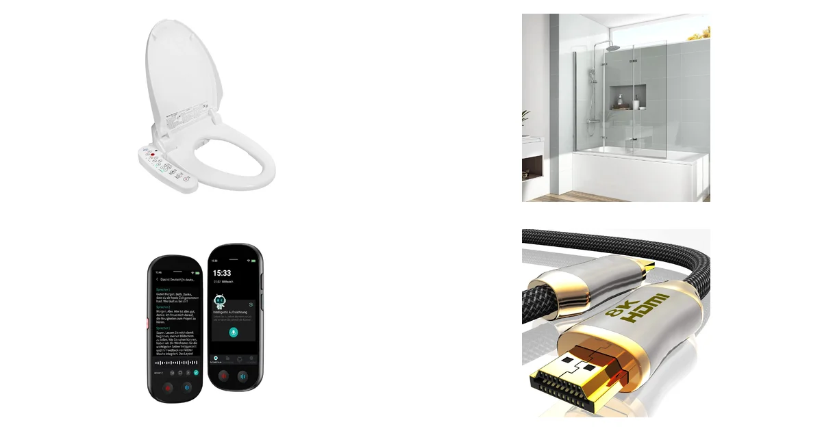 Kwanner Smart Toilettensitz und EMKE Duschwand: Angebote am 05.05.2026 bei Amazon