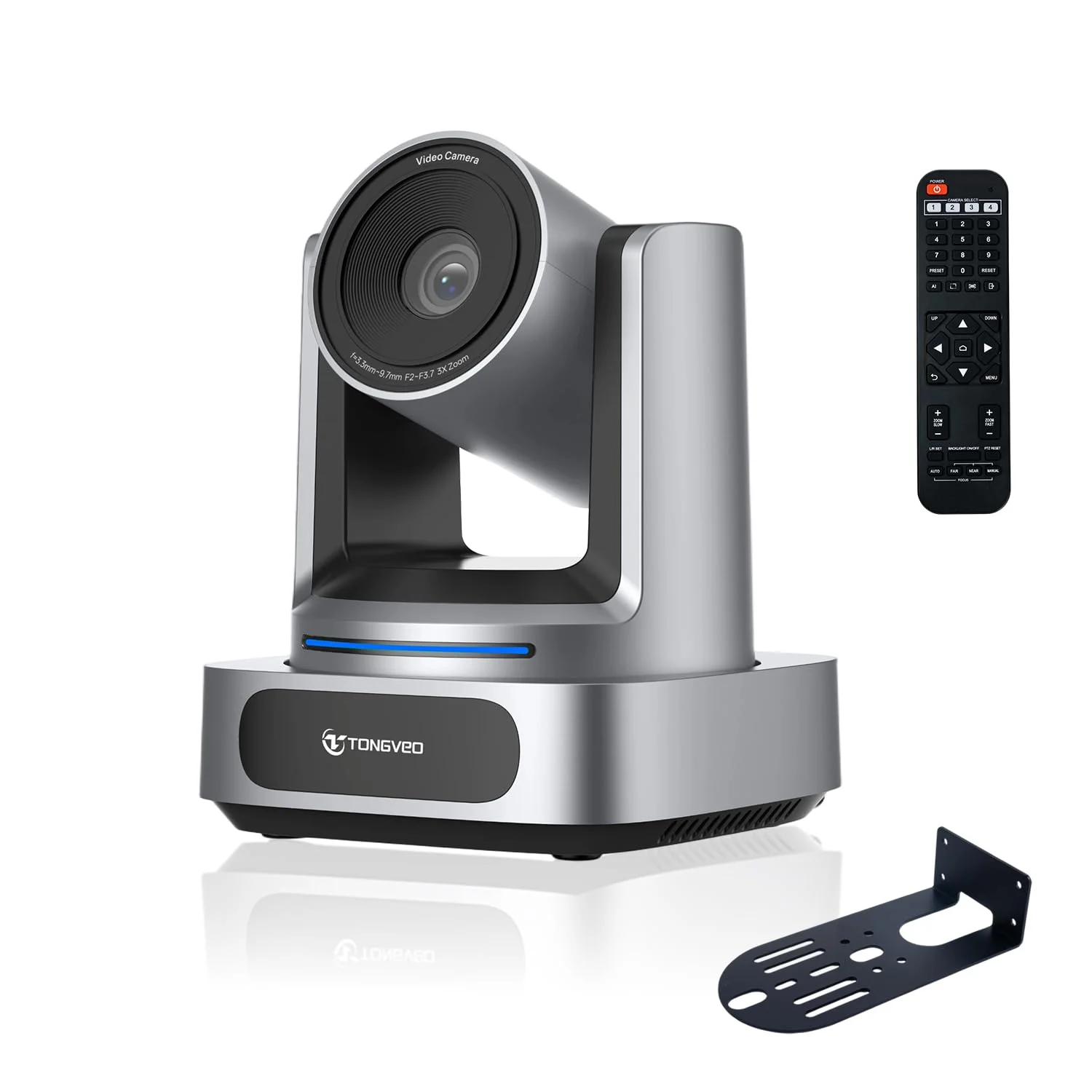 4K PTZ-Kamera mit KI-Autotracking, 3-fachem optischem Zoom, 92° Weitwinkel, USB 3.0 und HDMI. Konferenzraumkamera in 4K, kompatibel mit Zoom, OBS, Teams für Kirche Gottesdienst Bildung und Konferenzen