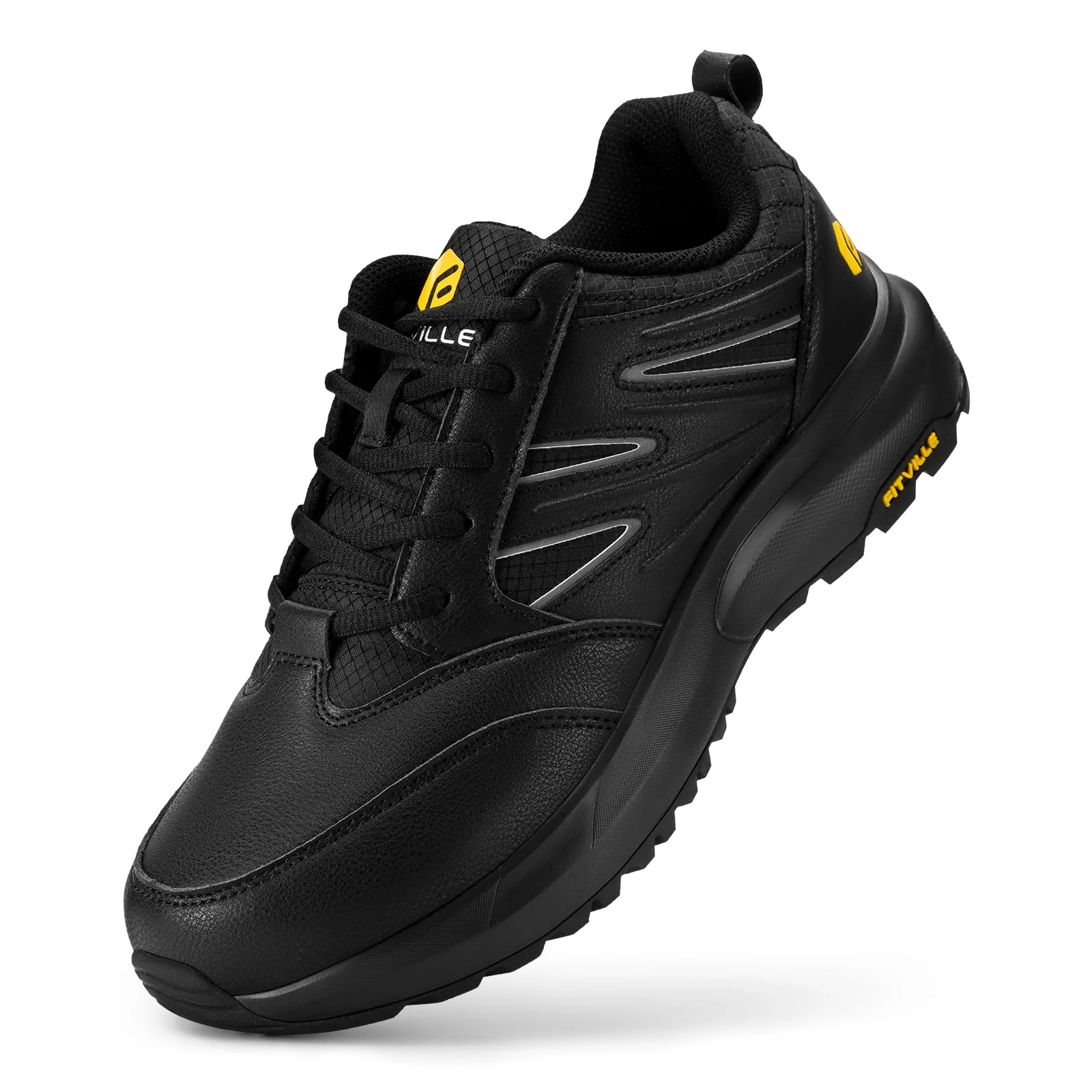 FitVille Extra Weit Wanderschuhe Herren Wasserdicht Wanderhalbschuhe rutschfest Trekkingschuhe für Alle Wetterbedingungen Outdoor Schuhe mit Fußgewölbestütze Gr.39.5-50