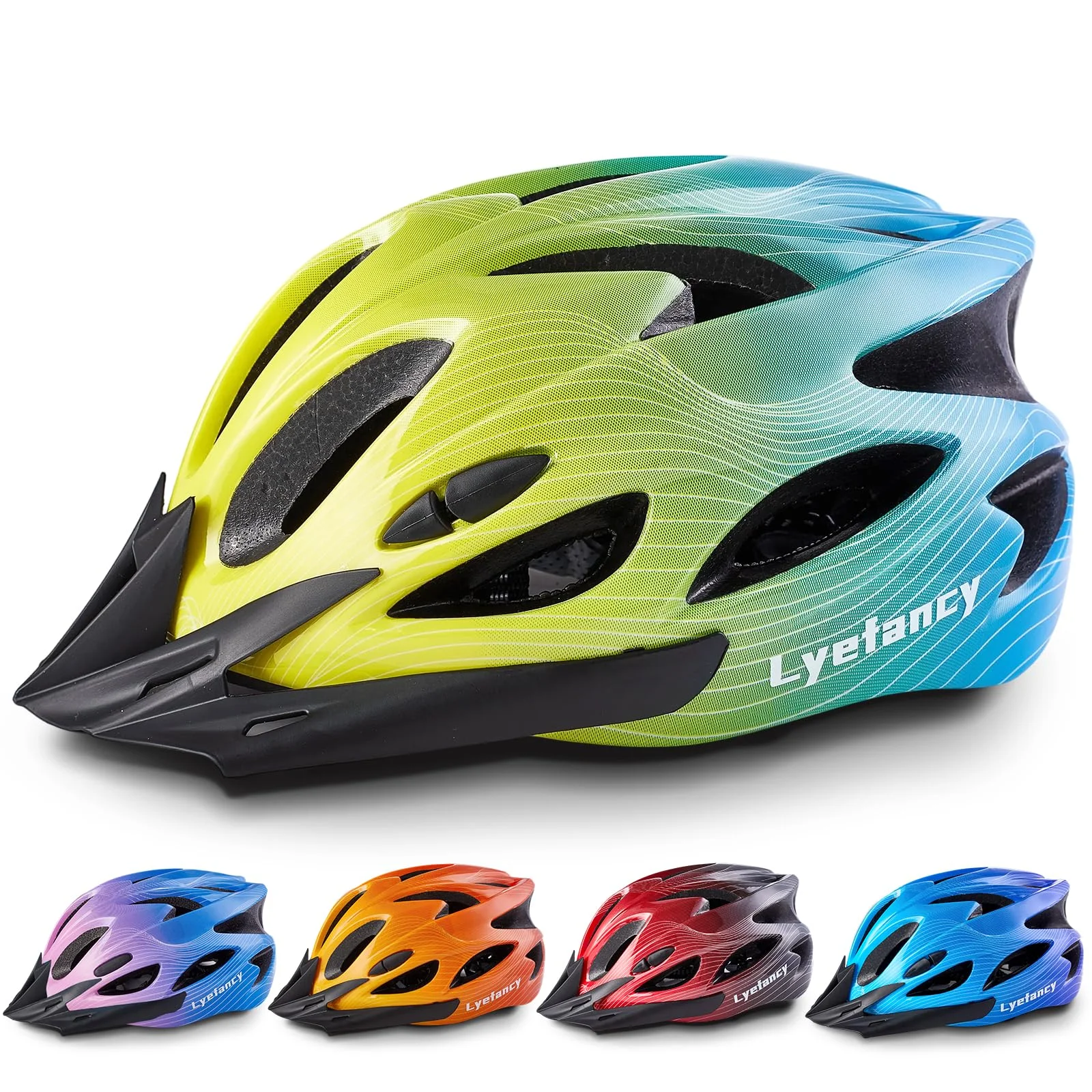 Lyefancy Kinder-Fahrradhelm, Kinderhelm für 3–11 Jahre, Jungen, Mädchen, verstellbarer Helm für Fahrrad, Roller, Skaten, Radfahren, mit Visier