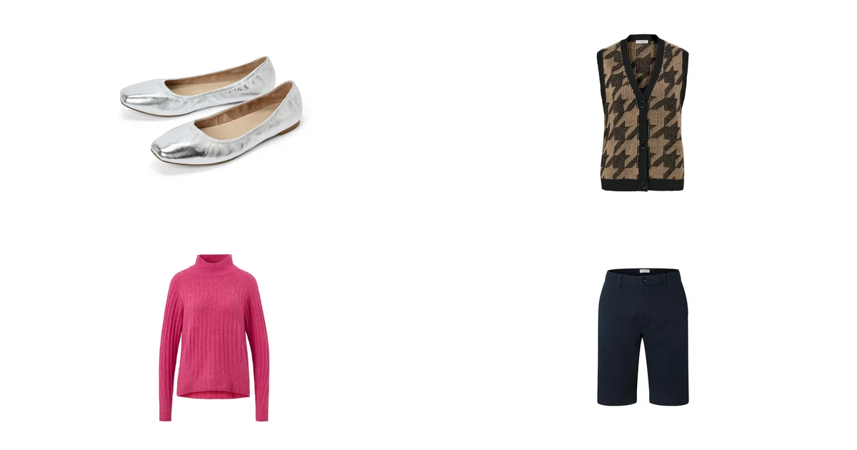 Tchibo Deals 06.05.2026: Leder-Ballerinas und Strickweste mit Hahnentritt-Jacquard sparen