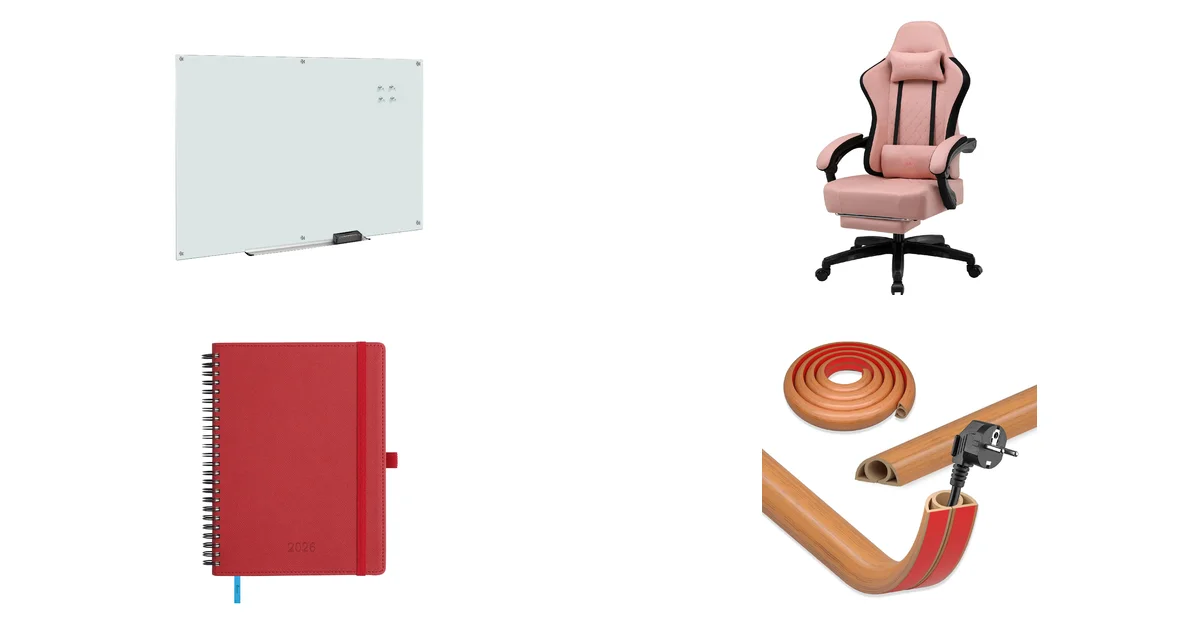 Neue Büro & Schule Deals 06.05.2026: Amazon Basics Glas-WBoard & GTPLAYER Stuhl sparen 48€