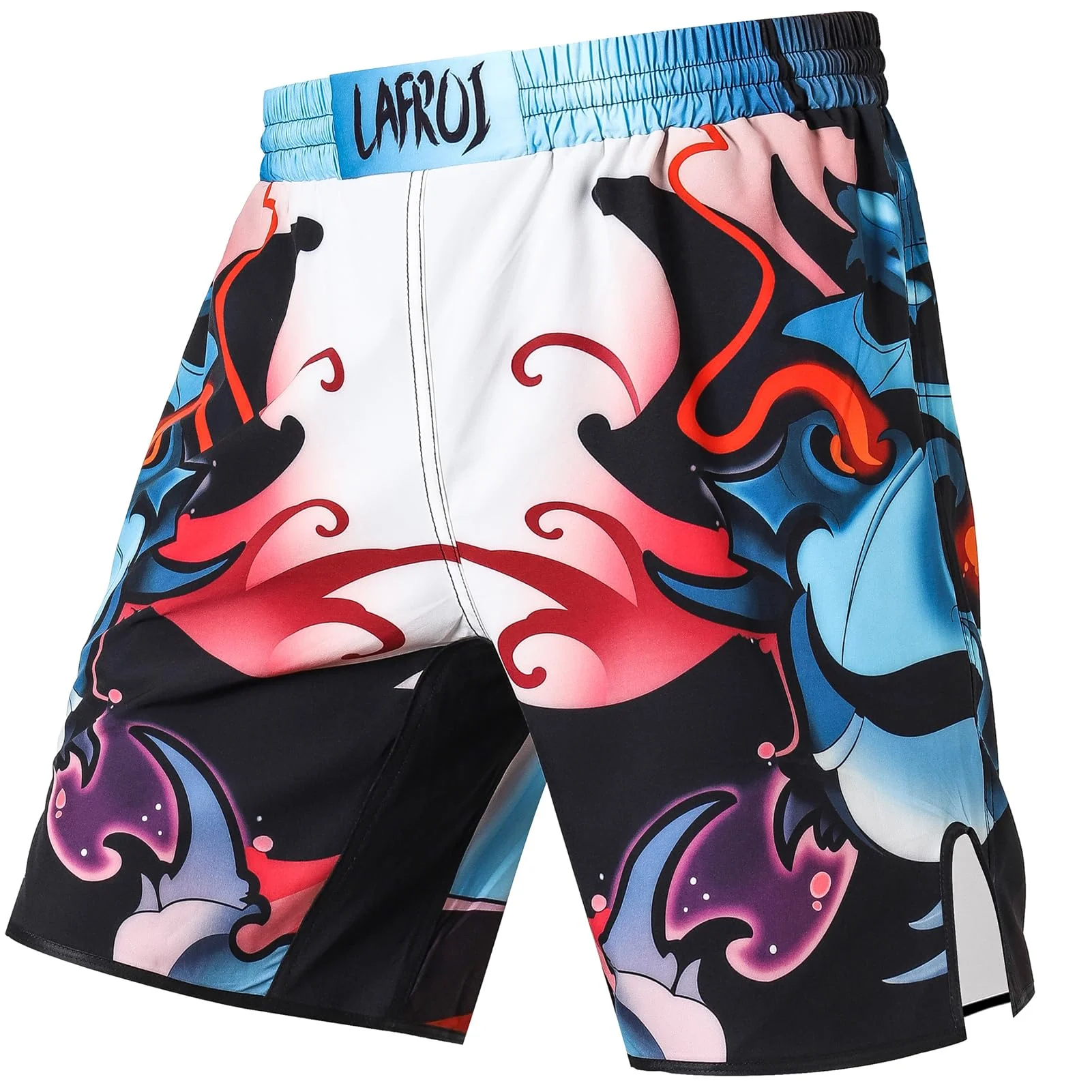 LAFROI Herren Jiu Jitsu MMA Cross-Training Box Shorts Trunks Fight Wear-QJK06