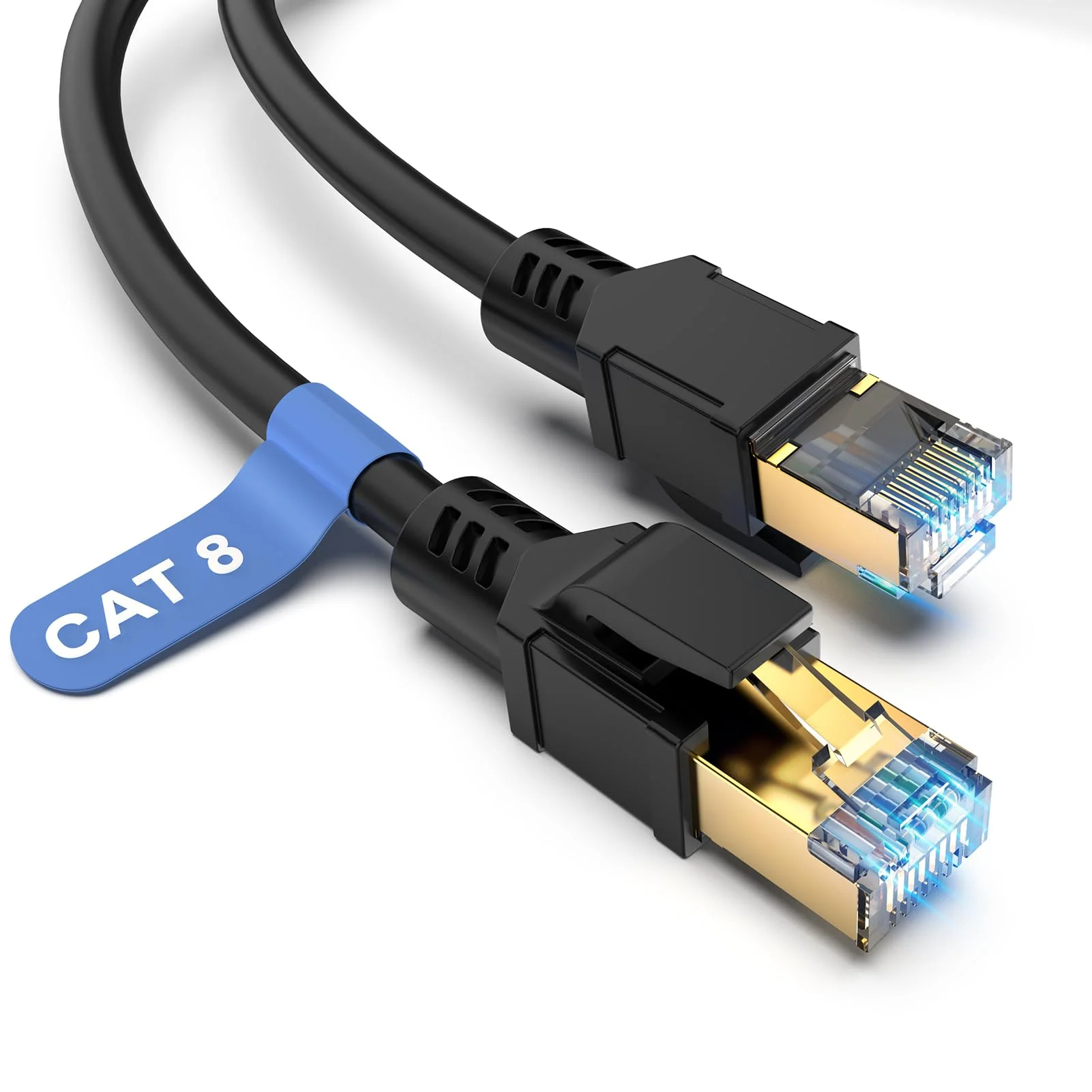 Dbilida Cat 8 Netzwerkkabel Ethernet Kabel 30M, 40Gbps 2000MHz, 26AWG, S/FTP, Innen Außenbereich Cat 8 Lan Kabel Patchkabel Wasserdicht UV-beständig für PS5 Router Modem Switch Laptop