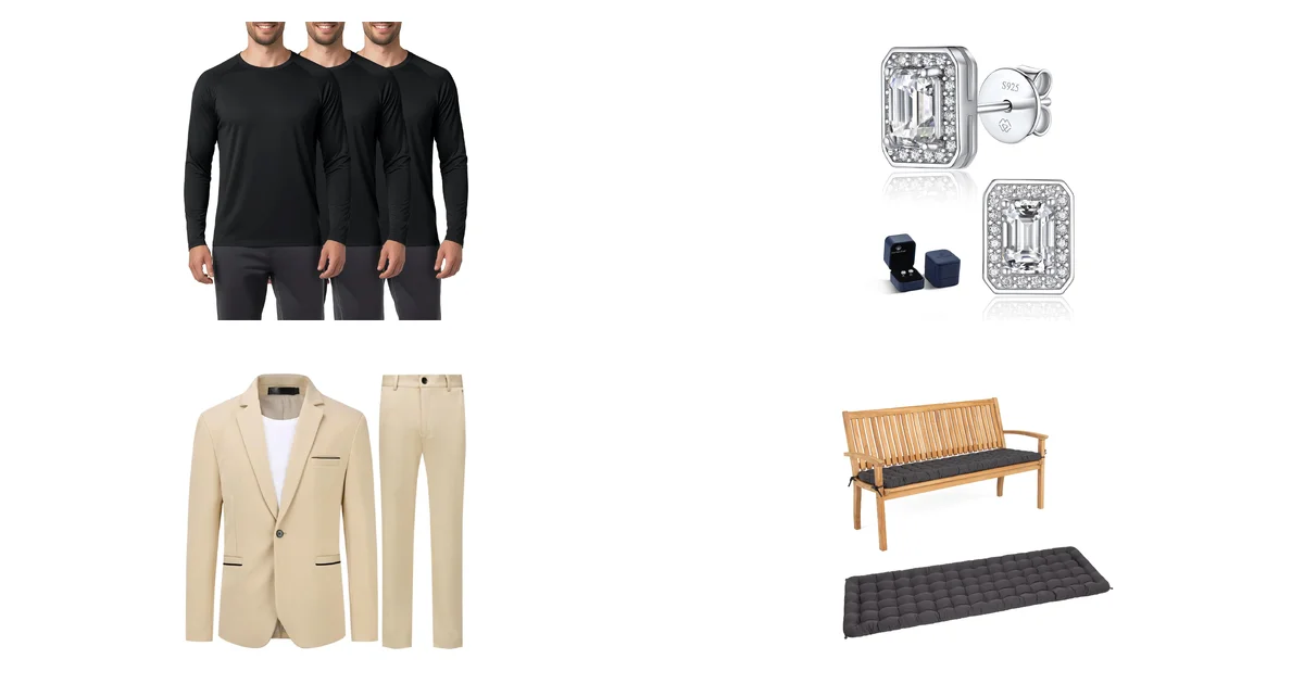 Amazon Blitzangebote am 07.05.2026: Top-Langarmshirt Herren und Moissanite Ohrringe