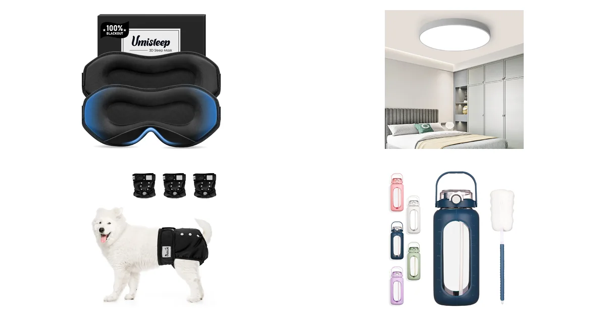 Top-Produkte bei Amazon am 07.05.2026: Schlafmaske Umisleep 2er Pack & LED Deckenleuchte