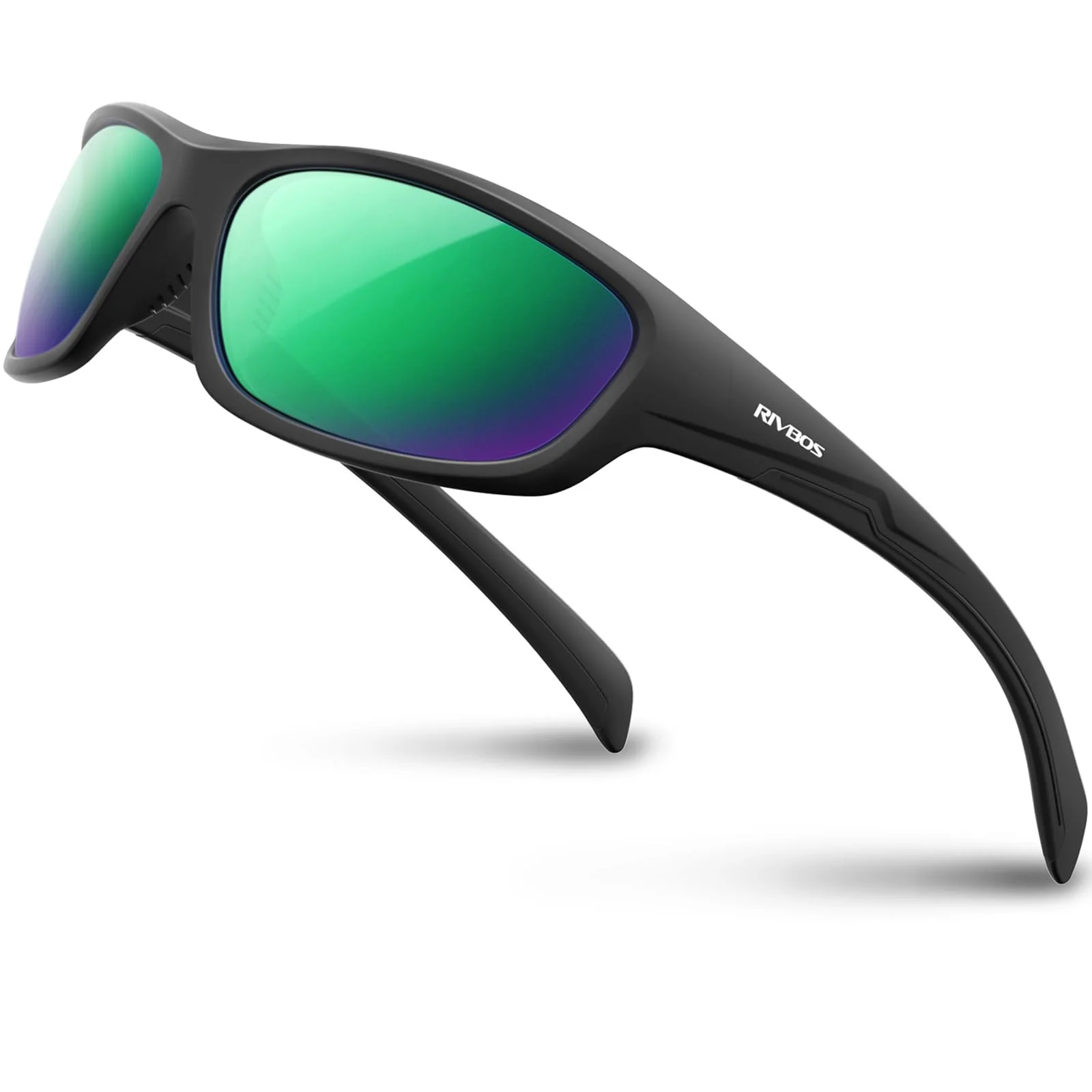 RIVBOS Sonnenbrillen Fahrradbrille Radsportbrillen Sportbrille für damen herren Polarisierte TR90 Superleichtes Unzerbrechlicher Rahmen UV400 Wandern Laufen Golfen und Fischen RB832