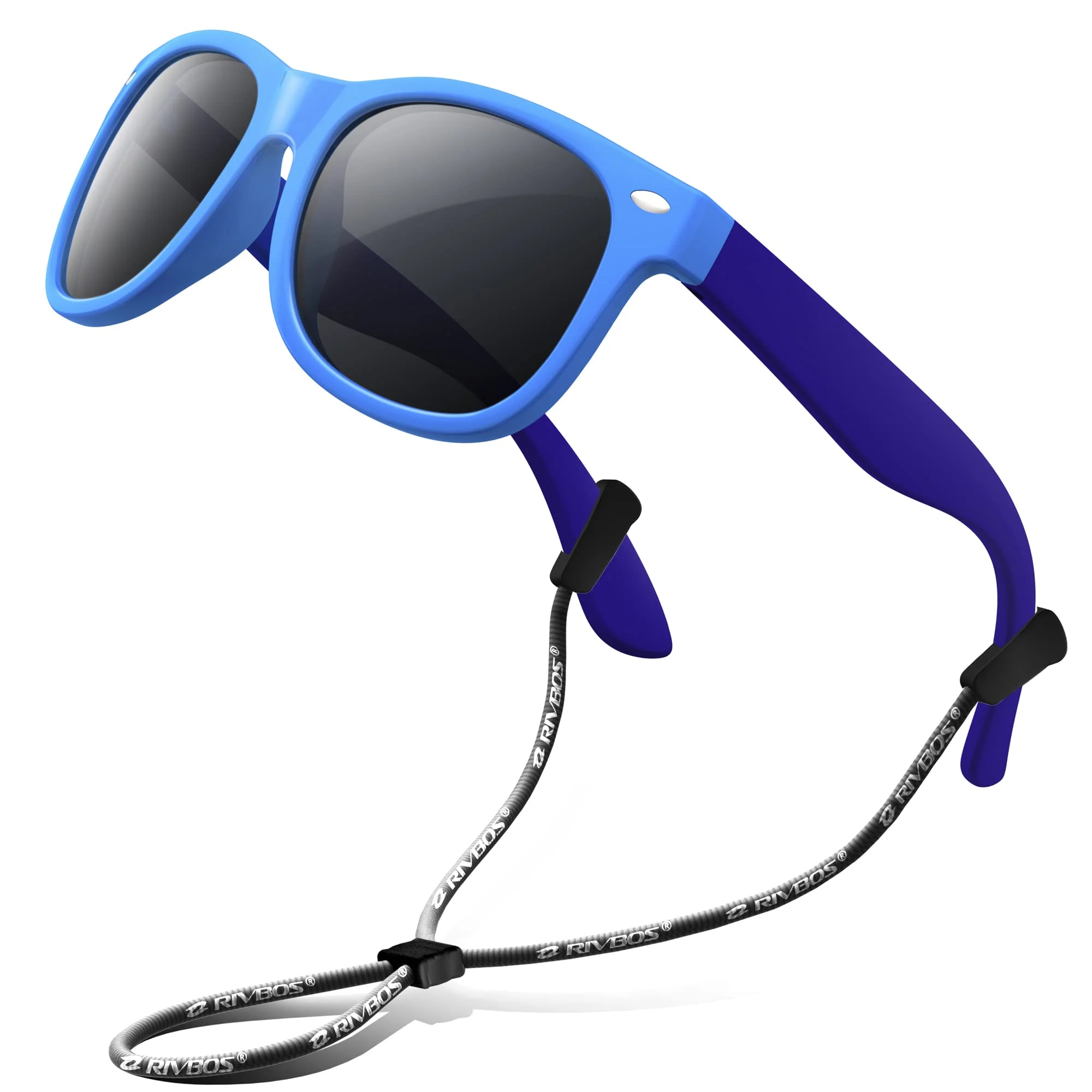 RIVBOS Kinder polarisierte Sonnenbrille mit Riemen Brillengläser Schattierungen für Jungen Mädchen und Kinder RBK004