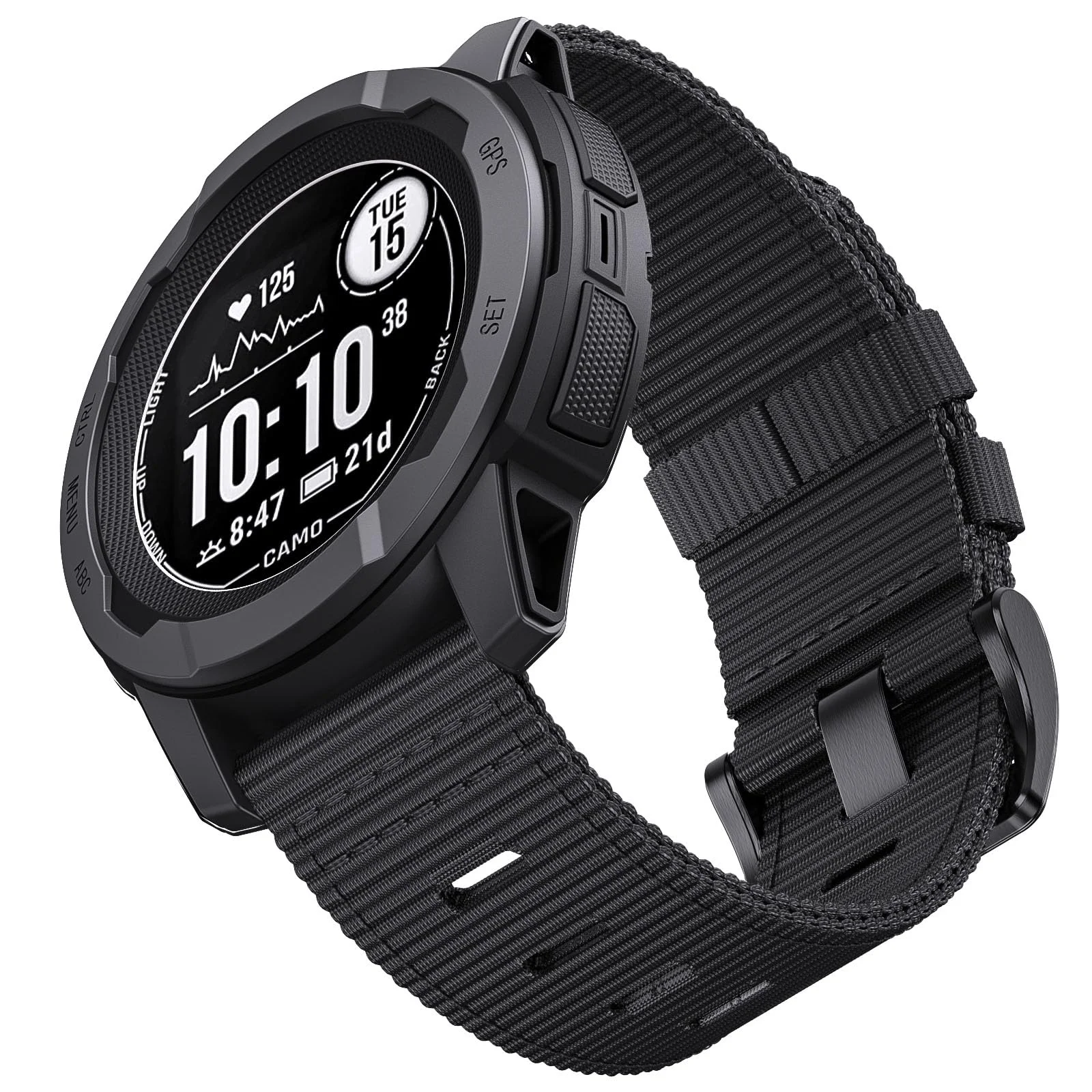 EKINGEEK für Garmin Instinct 2S Standard / 2S Solar/instinct E Rugged Nylon 40mm Armband, passend für Garmin Instinct 40mm Armband