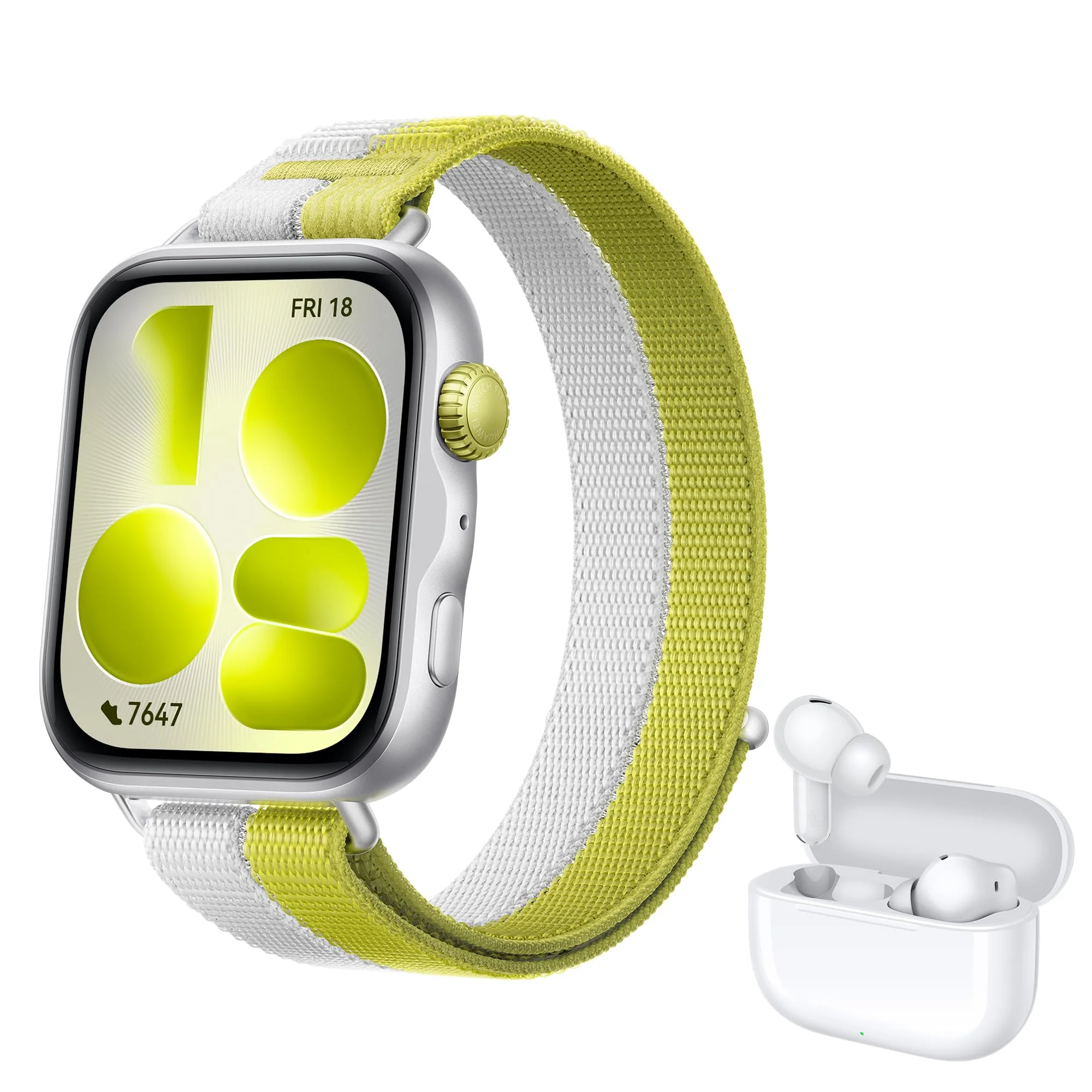 HUAWEI Watch FIT 5 Smartwatch+FreeBuds SE 4 Weiß, GPS, 1,82″ Display, Sportuhr mit Schlaftracker, NFC-Zahlung, Sturzerkennung, Gesundheitsmanagement, Bis zu 10 Tage Akku, 100+ Workouts, Silber