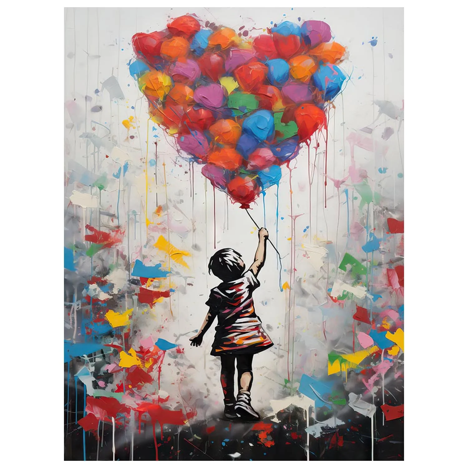 Malen nach Zahlen, Ballon Malen Nach Zahlen Erwachsene, Ballon Paint by Numbers Adult, DIY Handgemalt Ölgemälde für Home Décor Geschenk 40x50cm