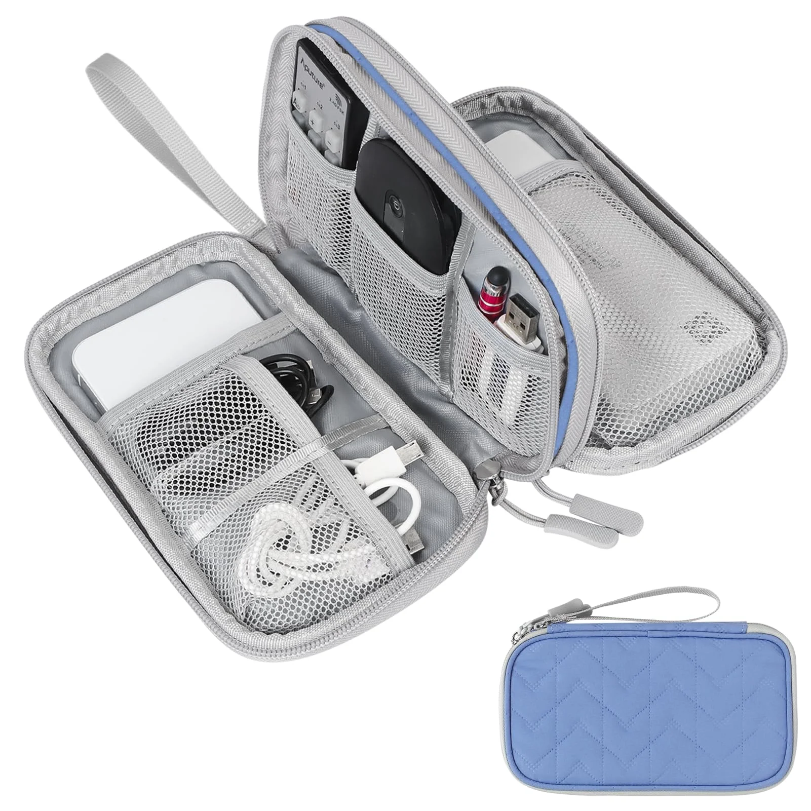 Skycase Kabeltasche,Reise Travel Gadgets Kabel Organizer Tasche,Travel Essentials Tech Pouch Bag für Kabel Powerbank Elektronische Accessoires Kabeltaschen