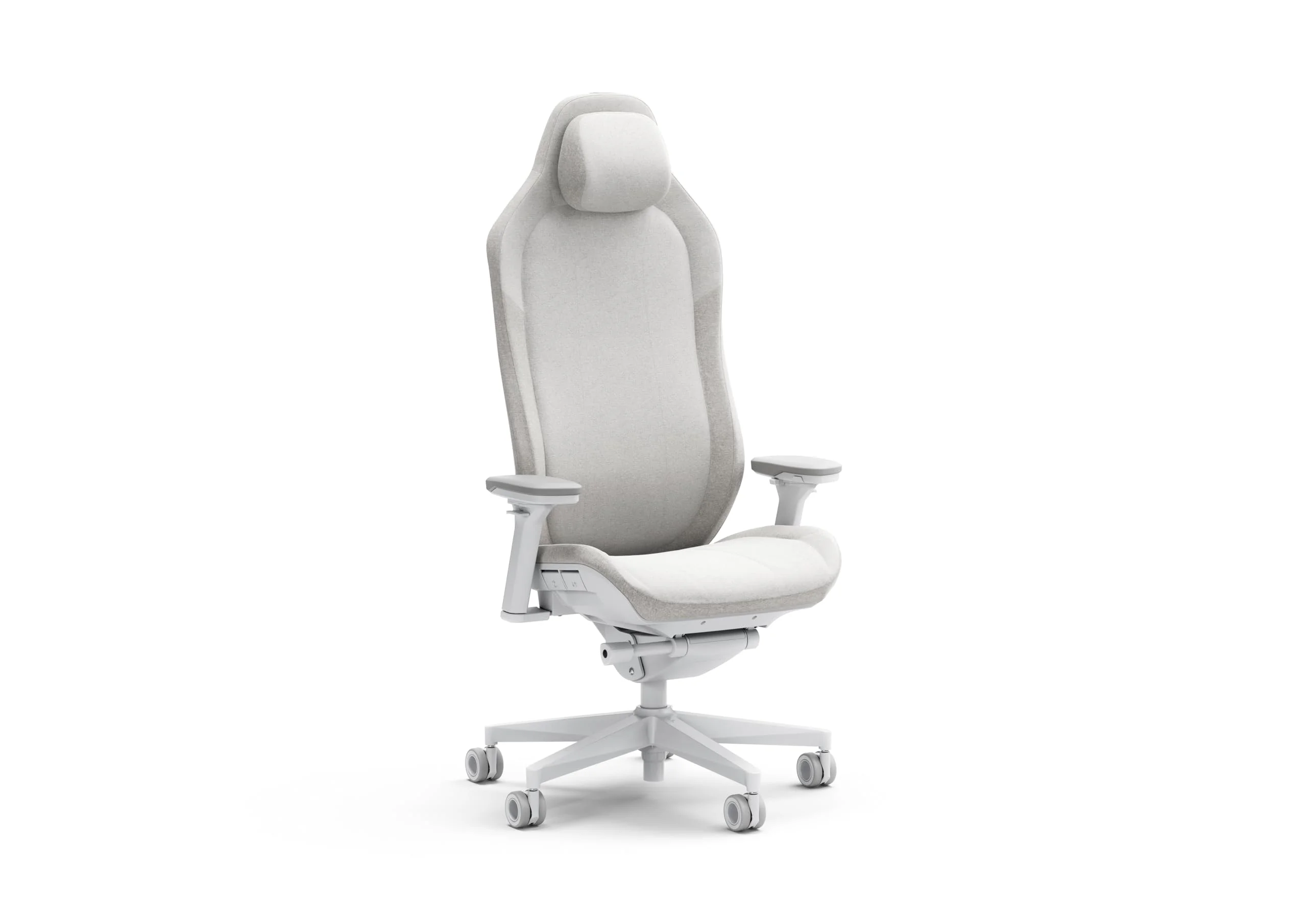 Fractal Design Refine Fabric Light Gaming Chair - iF Design Award 2025 - Ergonomic Office Desk Chair Functionality with 4D Adjustable Armrests, High-Back Support, Lumbar Cushion, and Premium Fabric